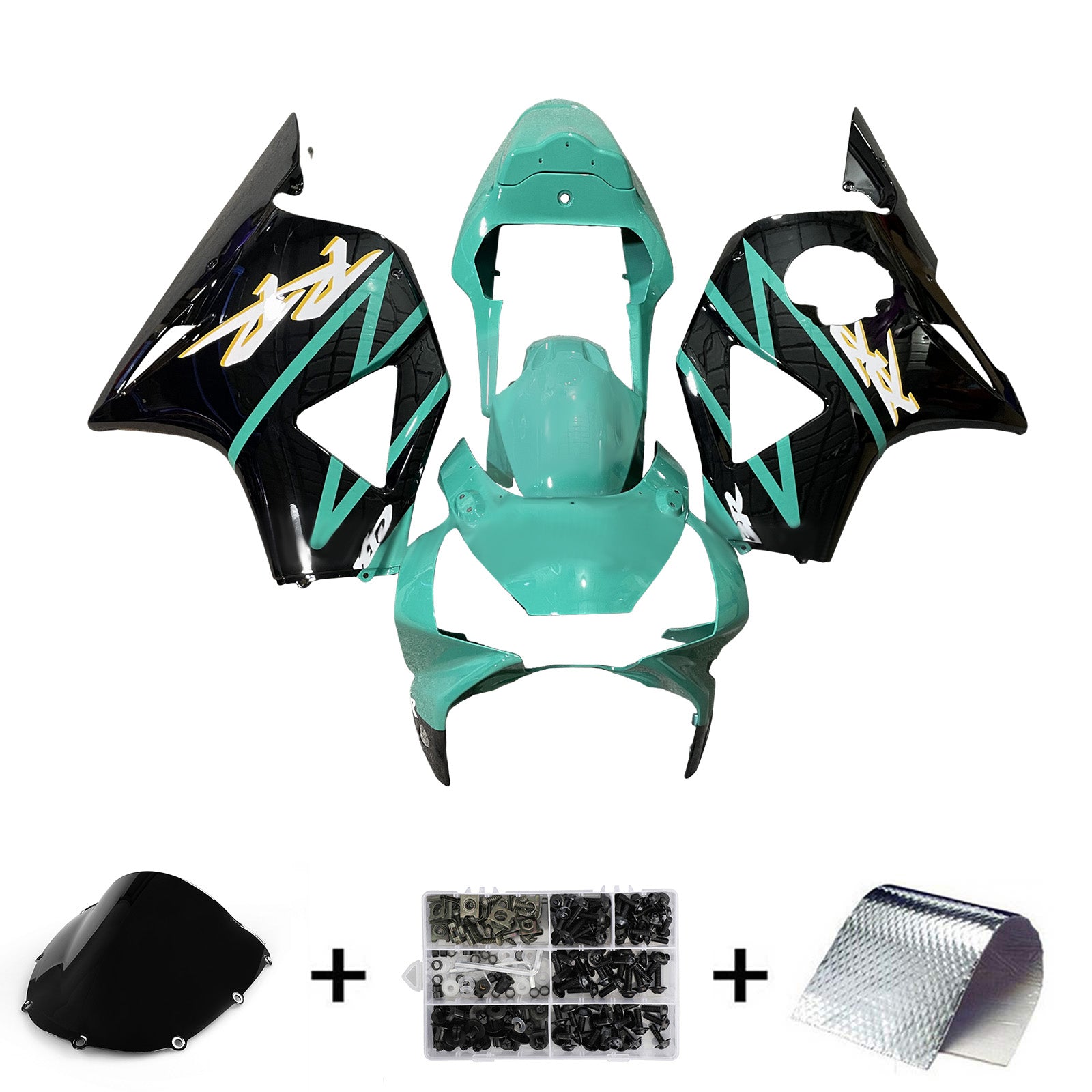 Amotopart 2002-2003 Honda CBR954 Light Green Black Fairing Kit