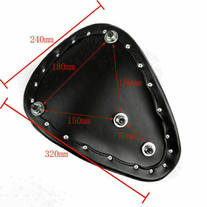 Bobber Diamond CB Fits Motor Custom Chopper Solo Leather N Seat Sx Saddle 650 BK