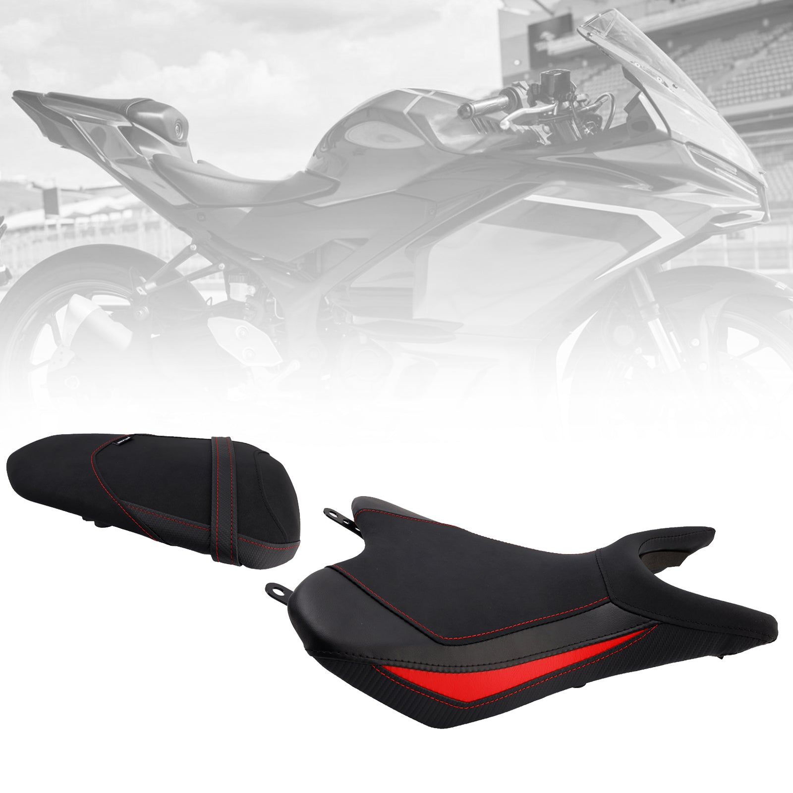 25 Yamaha Yzf-R3 Mt-03 Lower Front W/ Rear Seat Driver Pillion Red