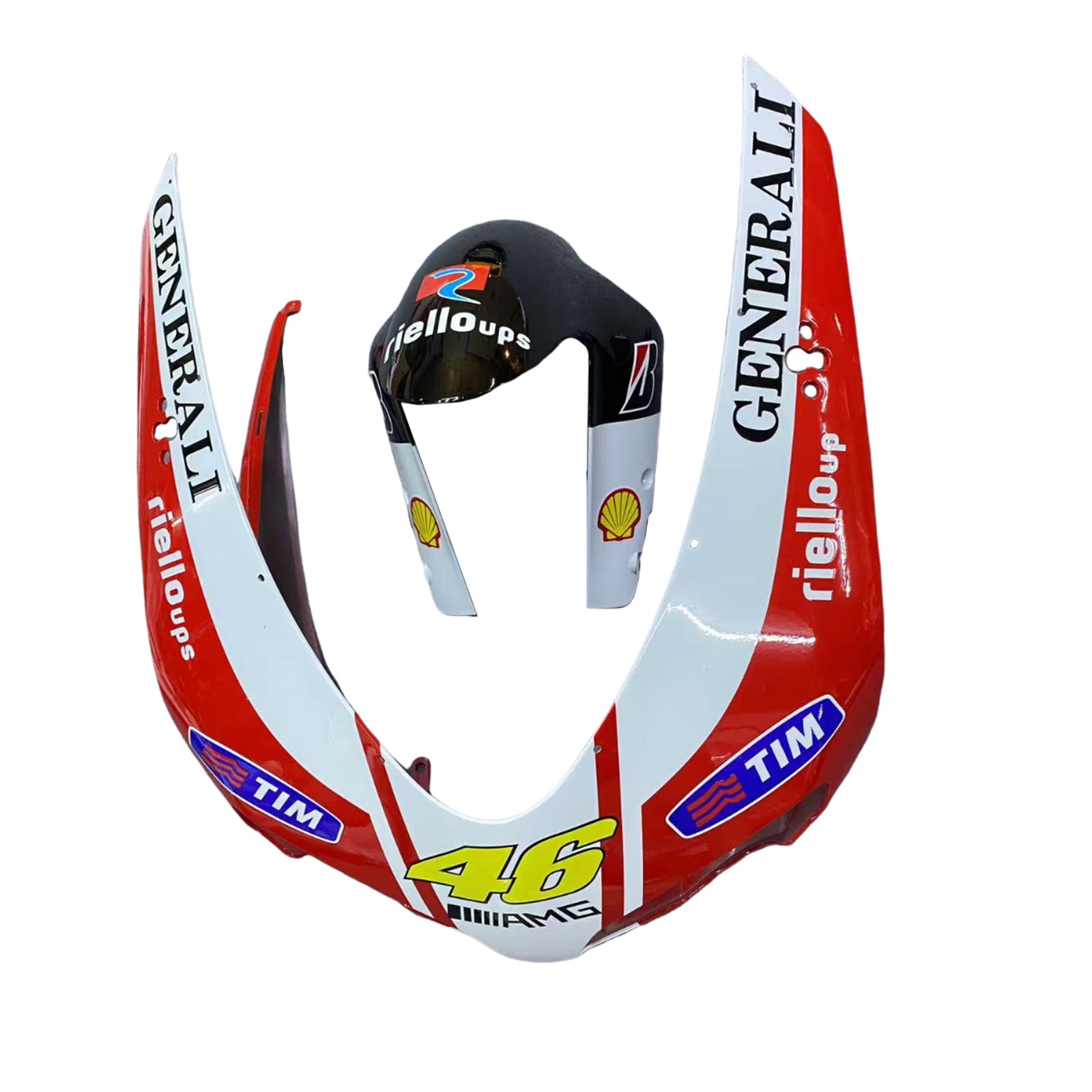 Amotopart All Years Ducati 1098 1198 848 Glossy Red White Fairing Kit