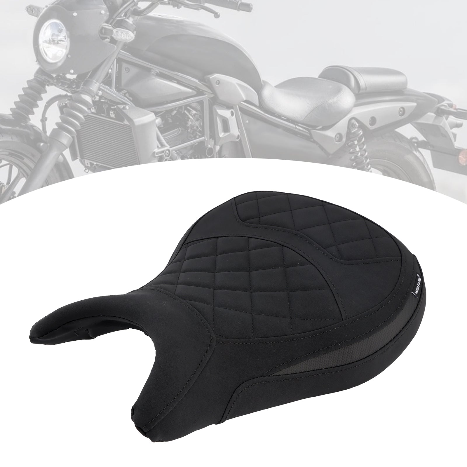 24-25 Kawasaki Eliminator 500 Spodní přední sedadlo řidiče Raider Pillion černý