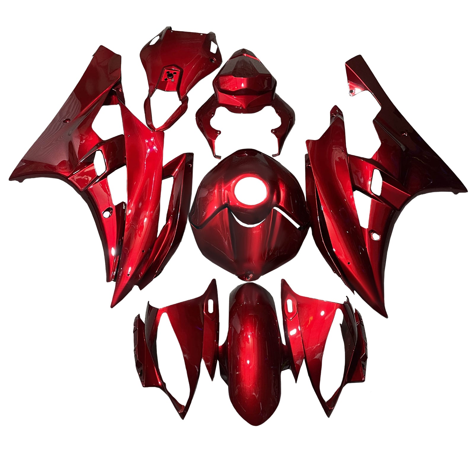 Amotopart 2006-2007 Yamaha YZF-R6 Red Fairing Kit