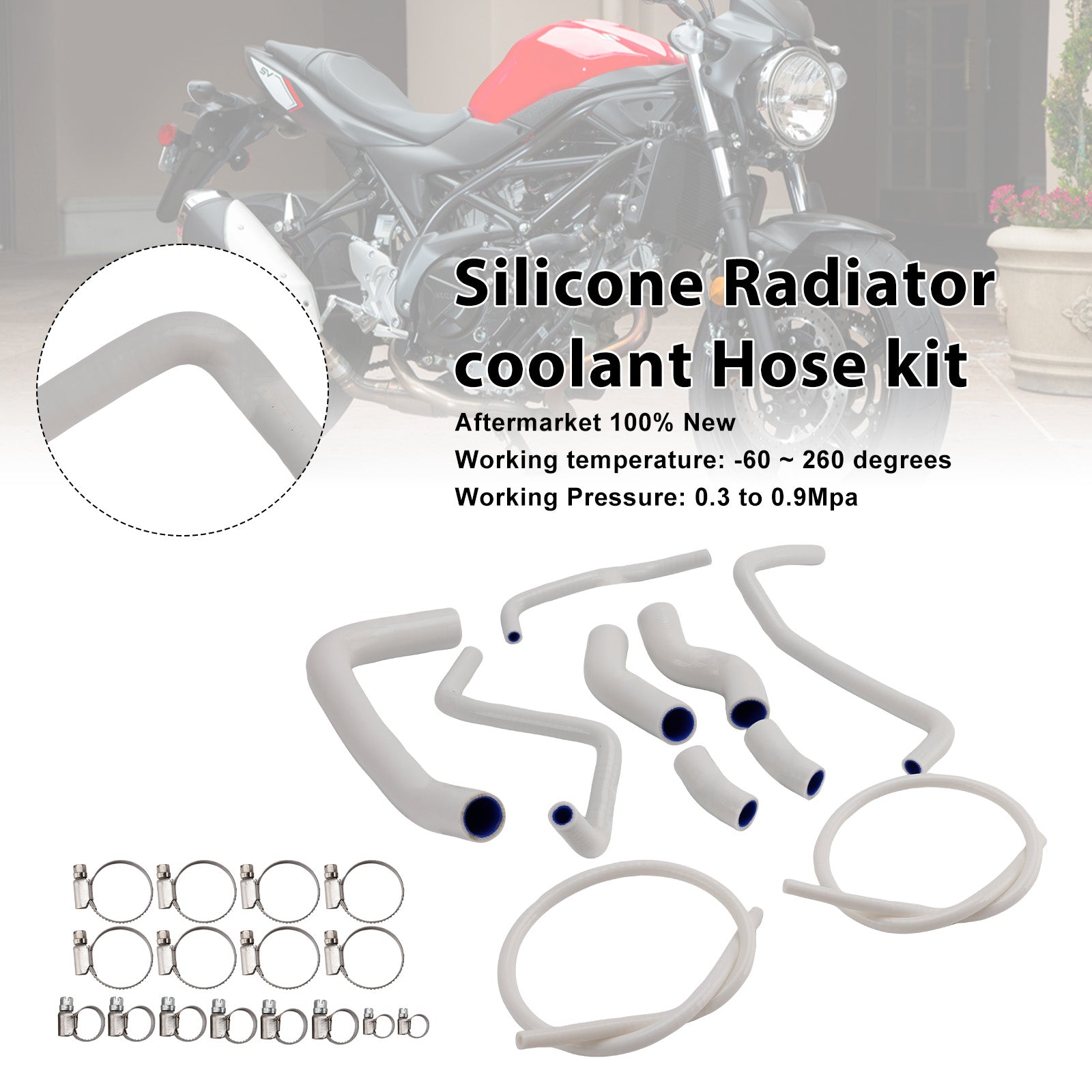 2016-2025 Suzuki SV 650 SV650 Silicone Radiator coolant Hose