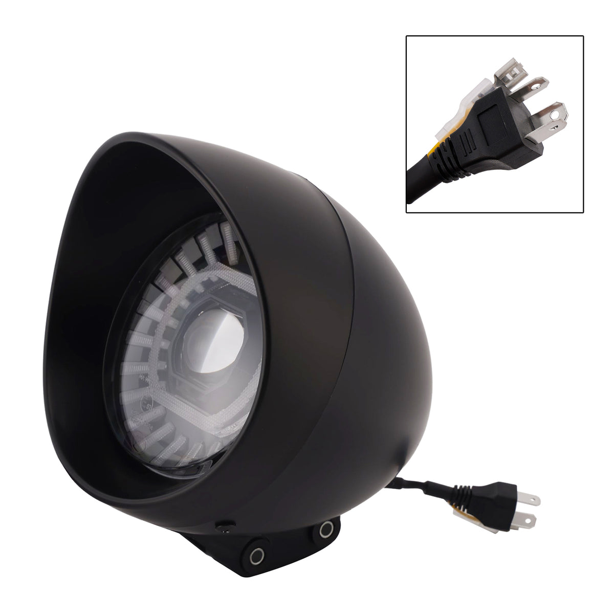 55W 5.75" Beam Headlight Fog Lamp Custom 4000lm Fits For Racer Bobber Chrome