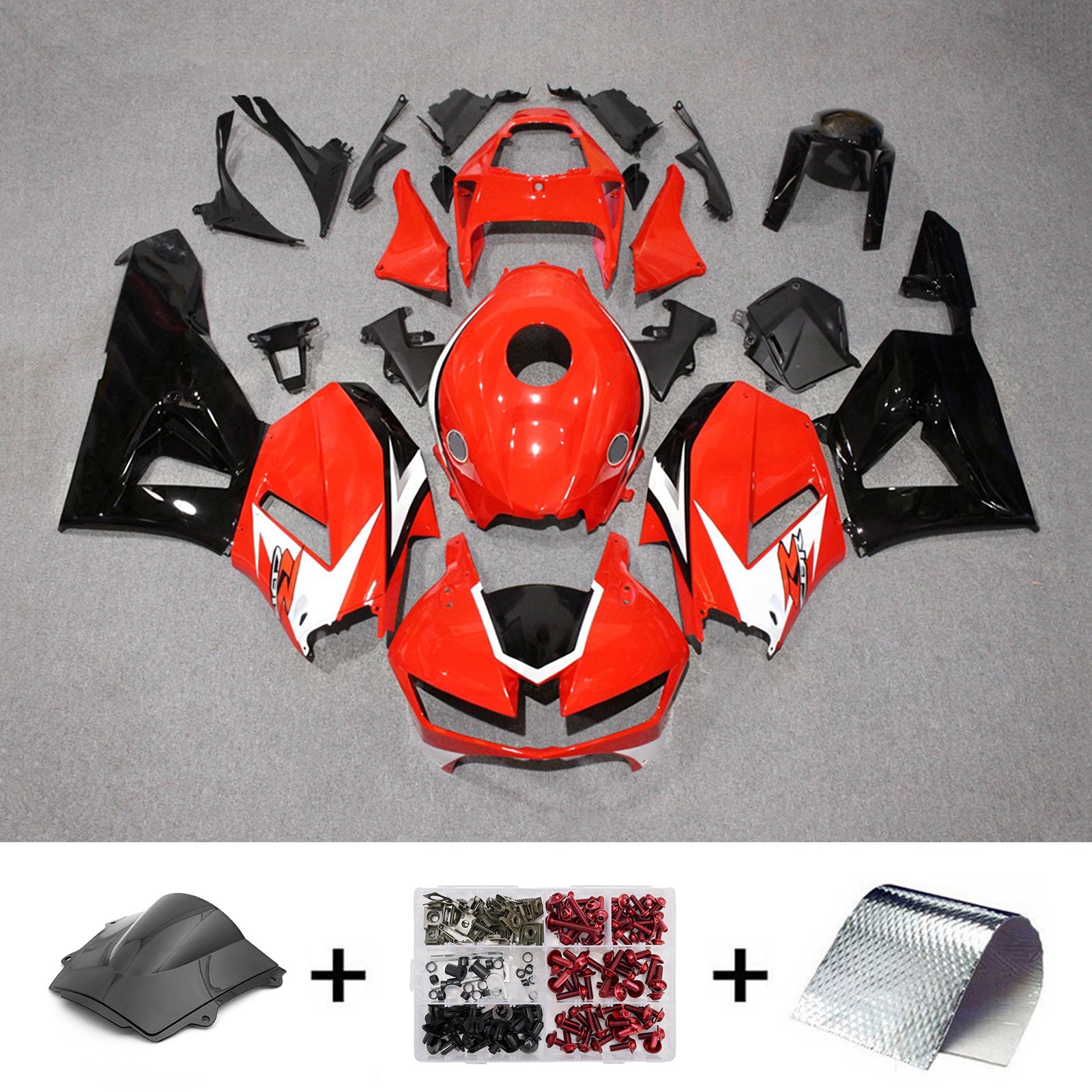 Amotopart 13-26 US ver. & 13-23 European ver. Honda CBR600RR Red Black Fairing Kit