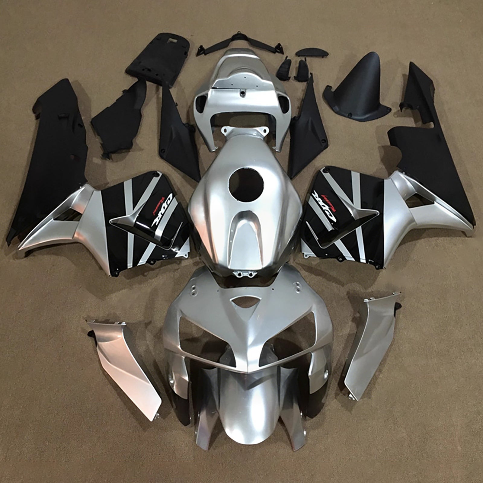Amotopart 2005-2006 Honda CBR600RR Silver Fairing Kit