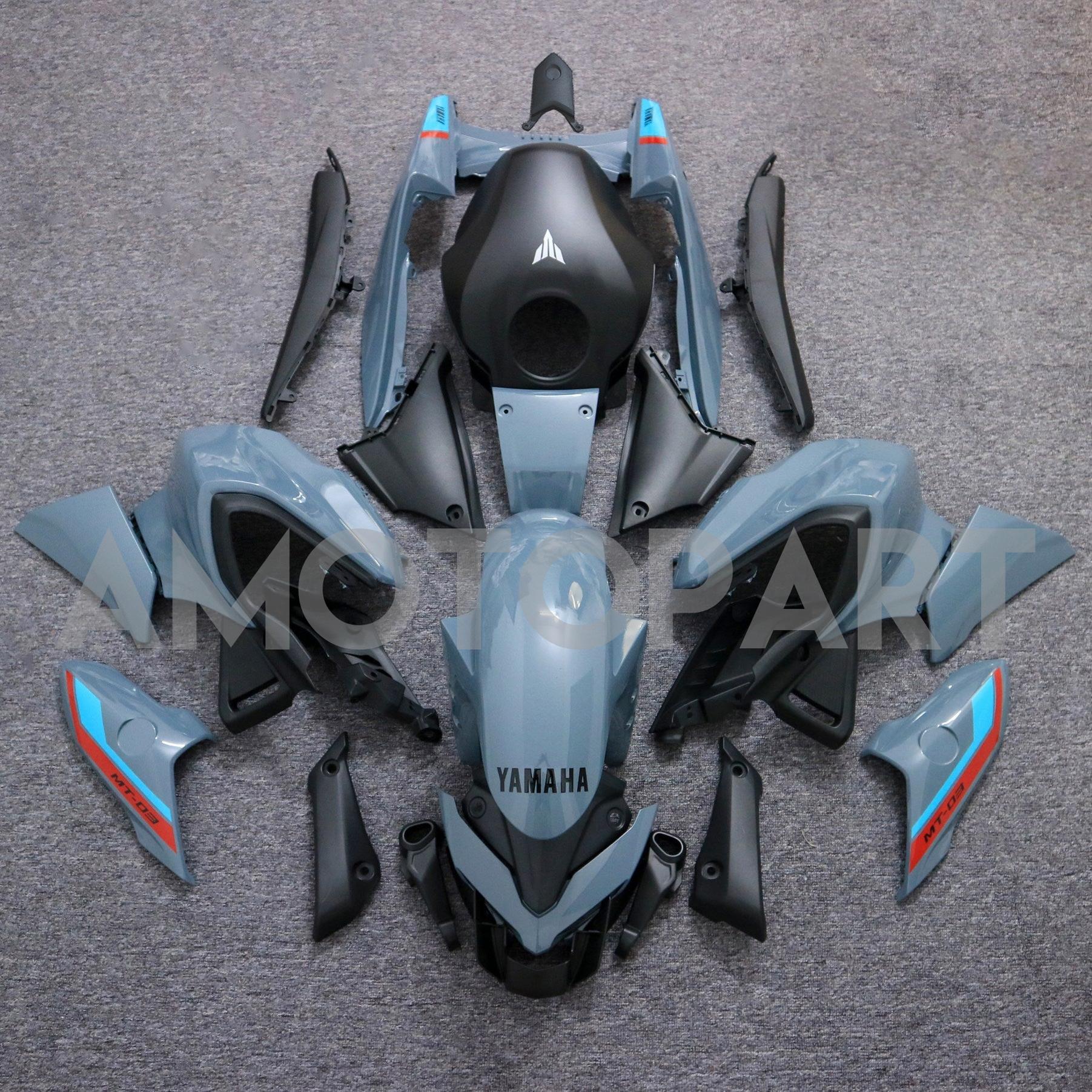 Amotopart 2021-2024 Yamaha MT-03 Light Blue Gray Fairing Kit