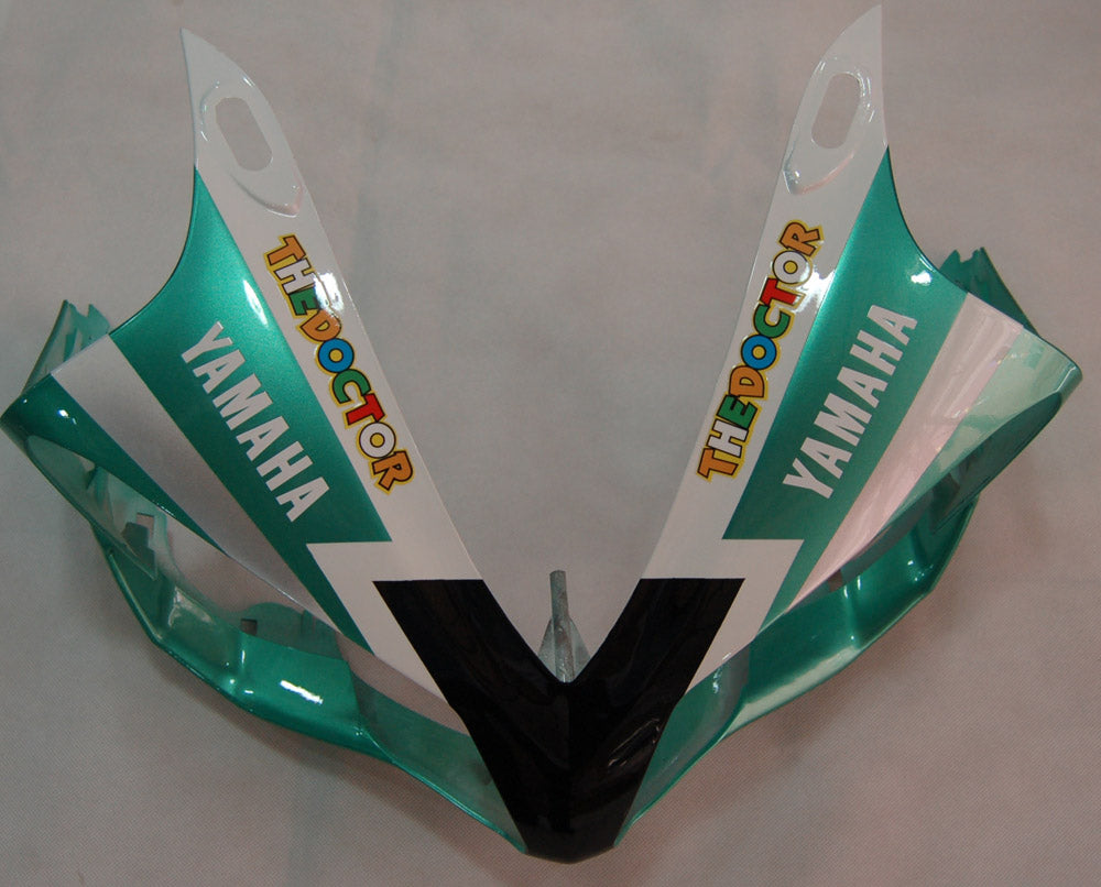 Amotopart 2007-2008 Yamaha YZF 1000 R1 Green & White Fairing Kit