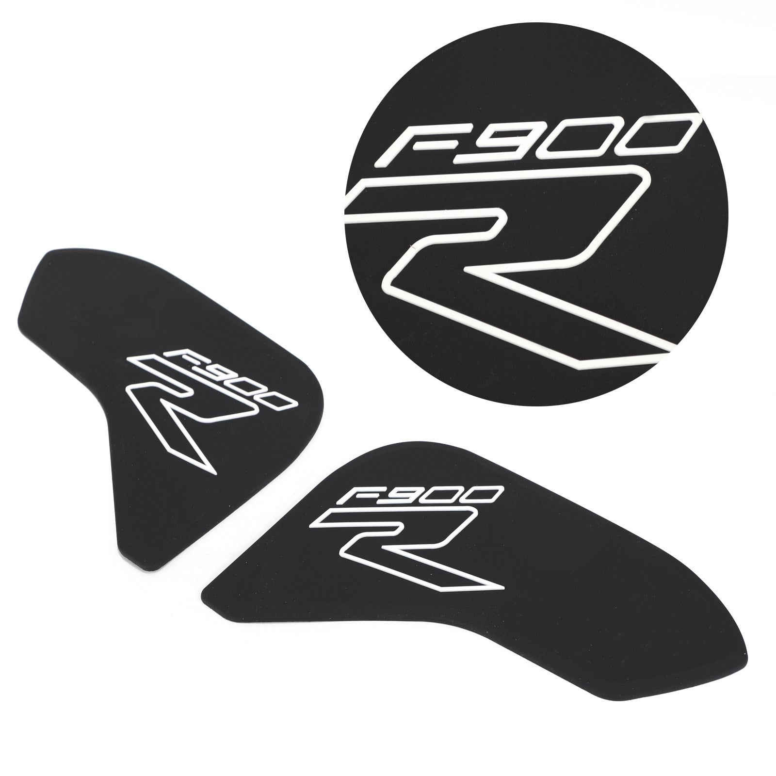 BMW F900R 2020ゴム製2xサイドタンクパッド燃料タンクプロテクターブラック
