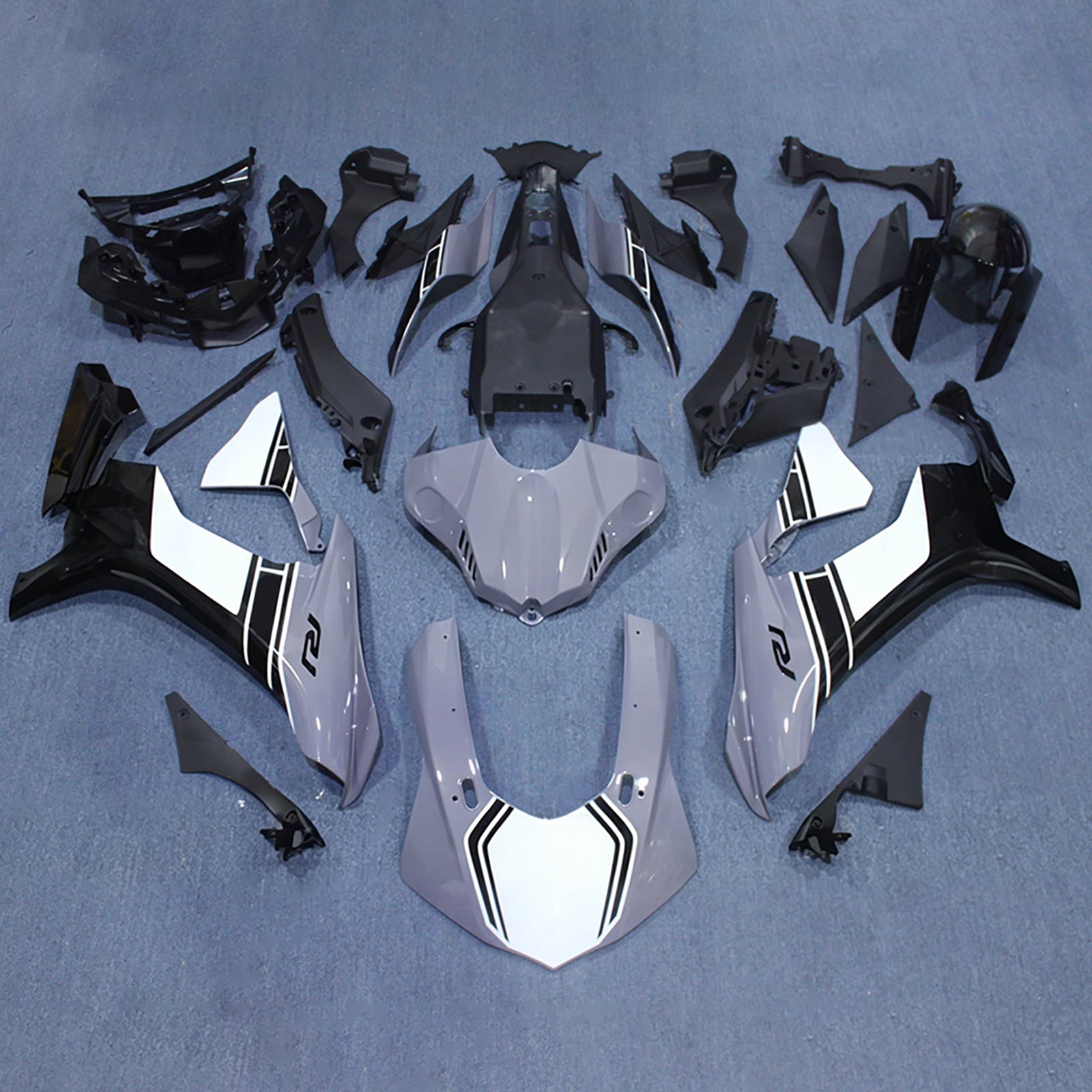 Amotopart 2015-2019 Yamaha YZF 1000 R1 Nardo Grey Fairing Kit