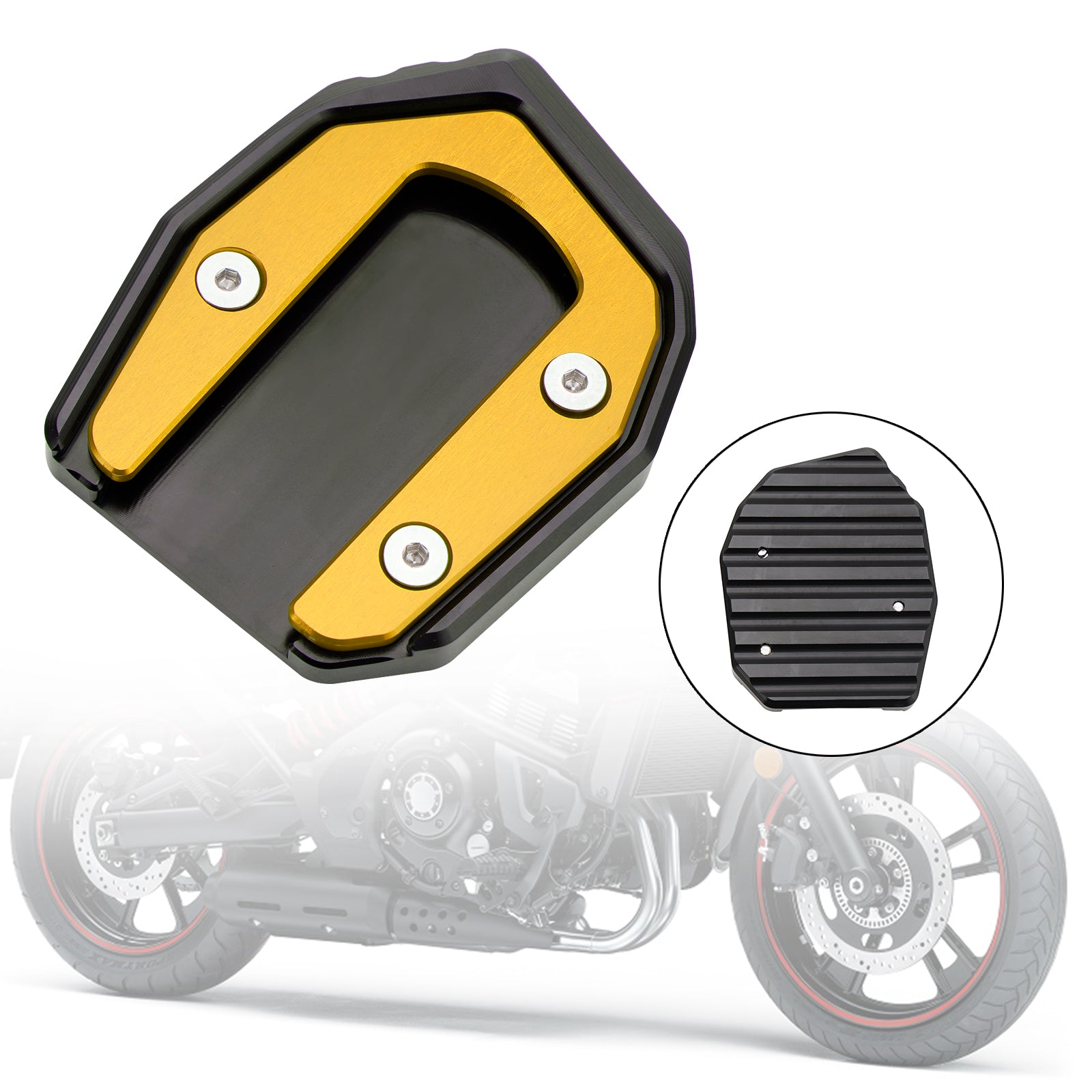 Almohadilla de placa ampliada con soporte para Kawasaki Vulcan S 650 VN650 2015-2021
