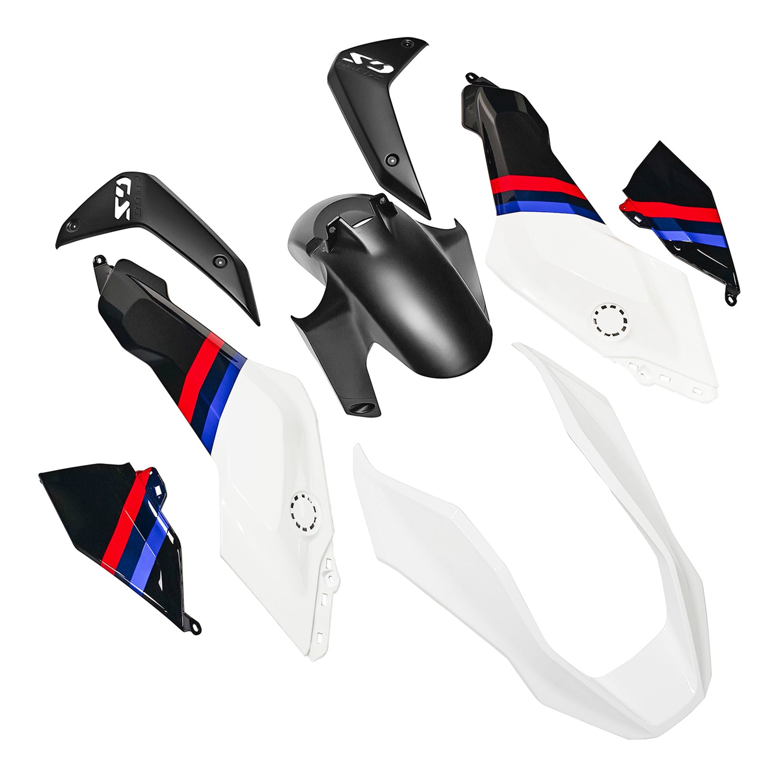 Amotopart 2024-2025 BMW R1300GS Black White Red Blue Line Fairing Kit