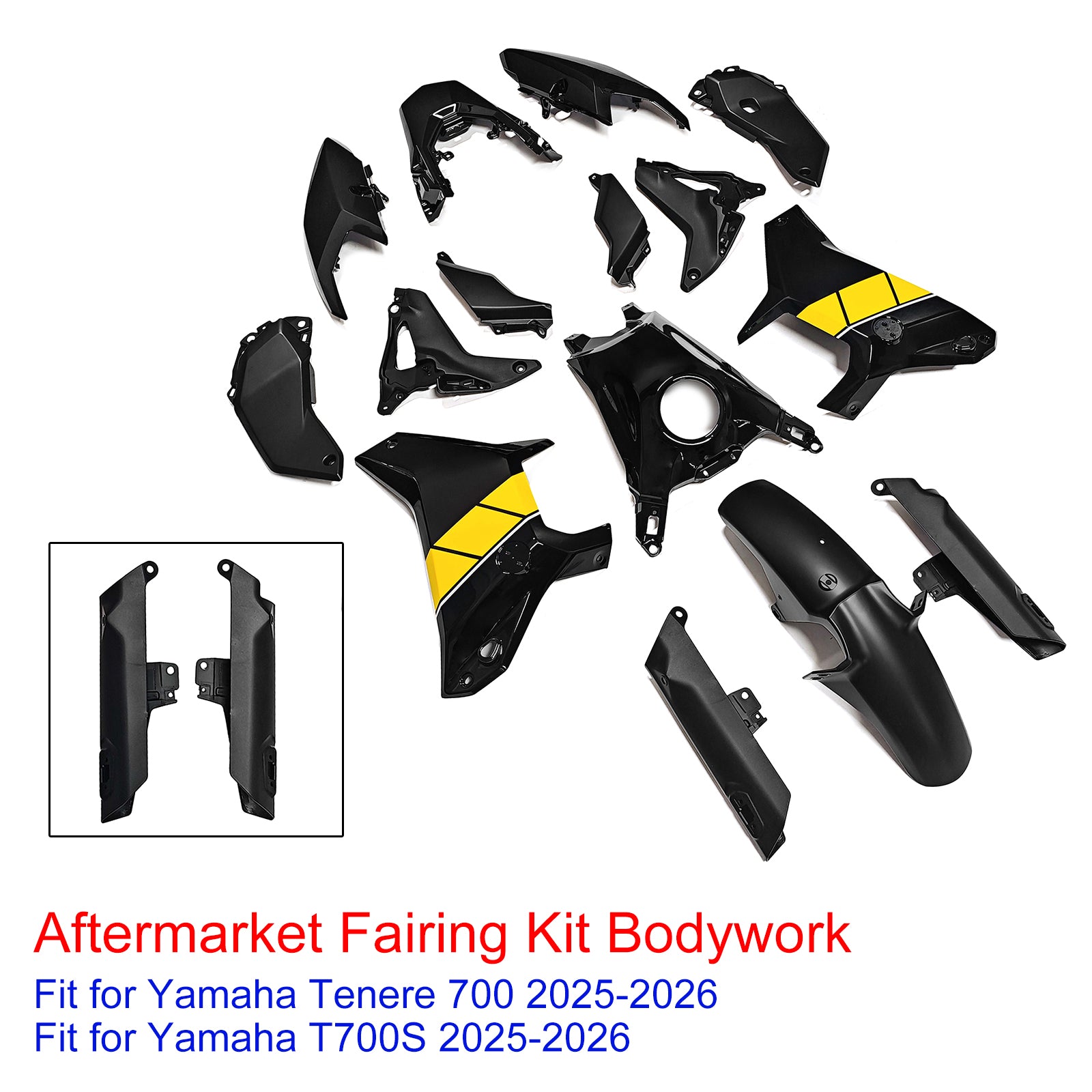 Amotopart 2025-2026 Yamaha Tenere 700 T700S Fairing Kit Collection