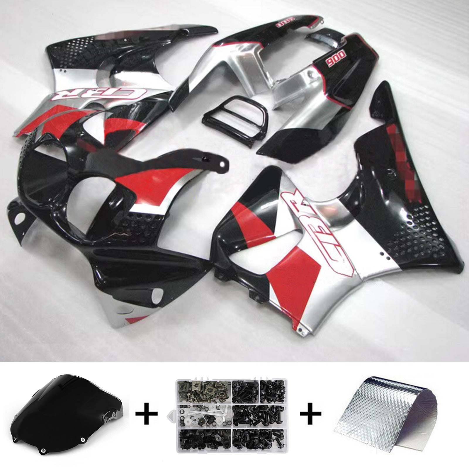 Amotopart 1992–1993 Honda CBR900RR 893 Schwarz Rot Weiß Verkleidungsset
