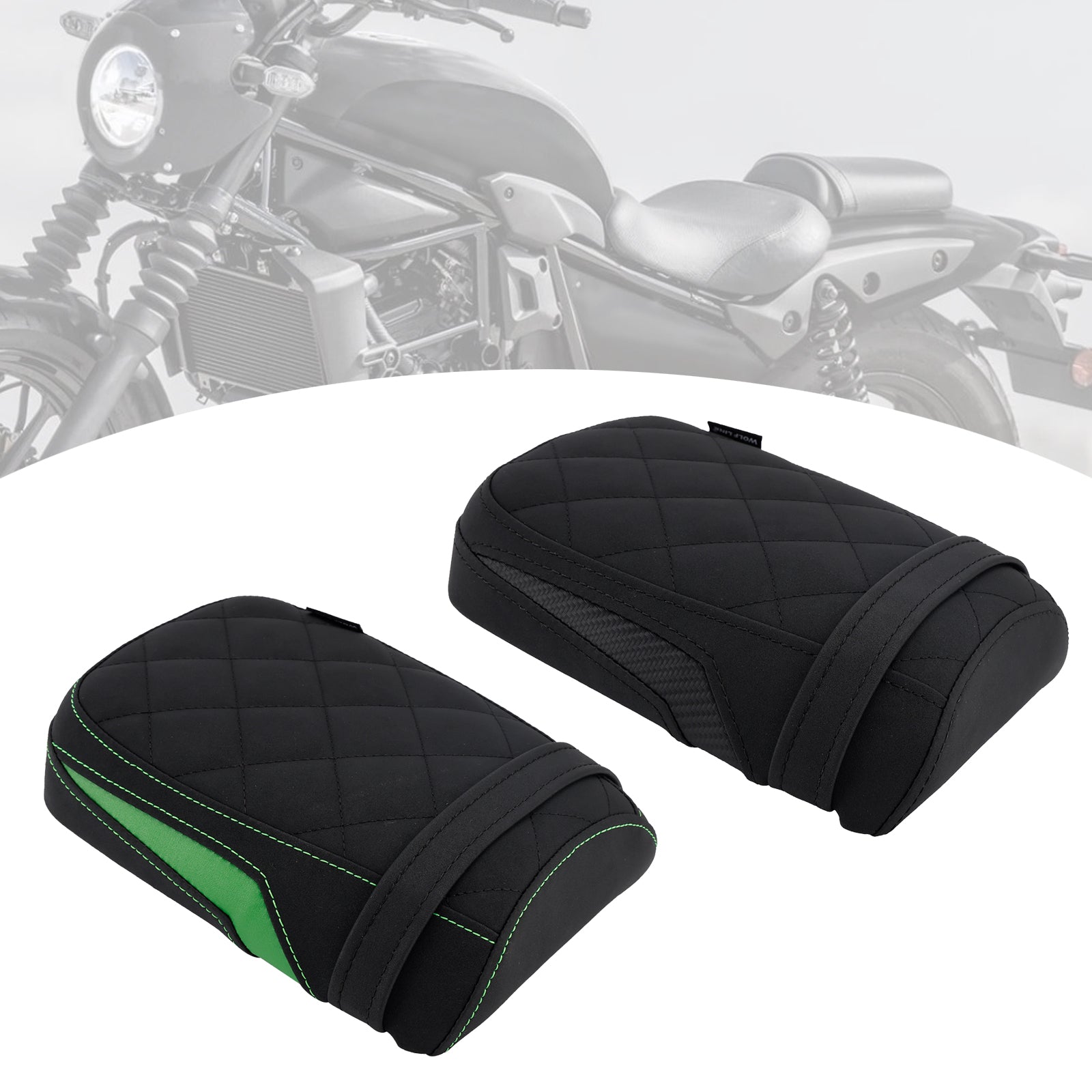24-25 Kawasaki Eliminator 500 Rear Seat Passenger Cushion Flat Pu Black