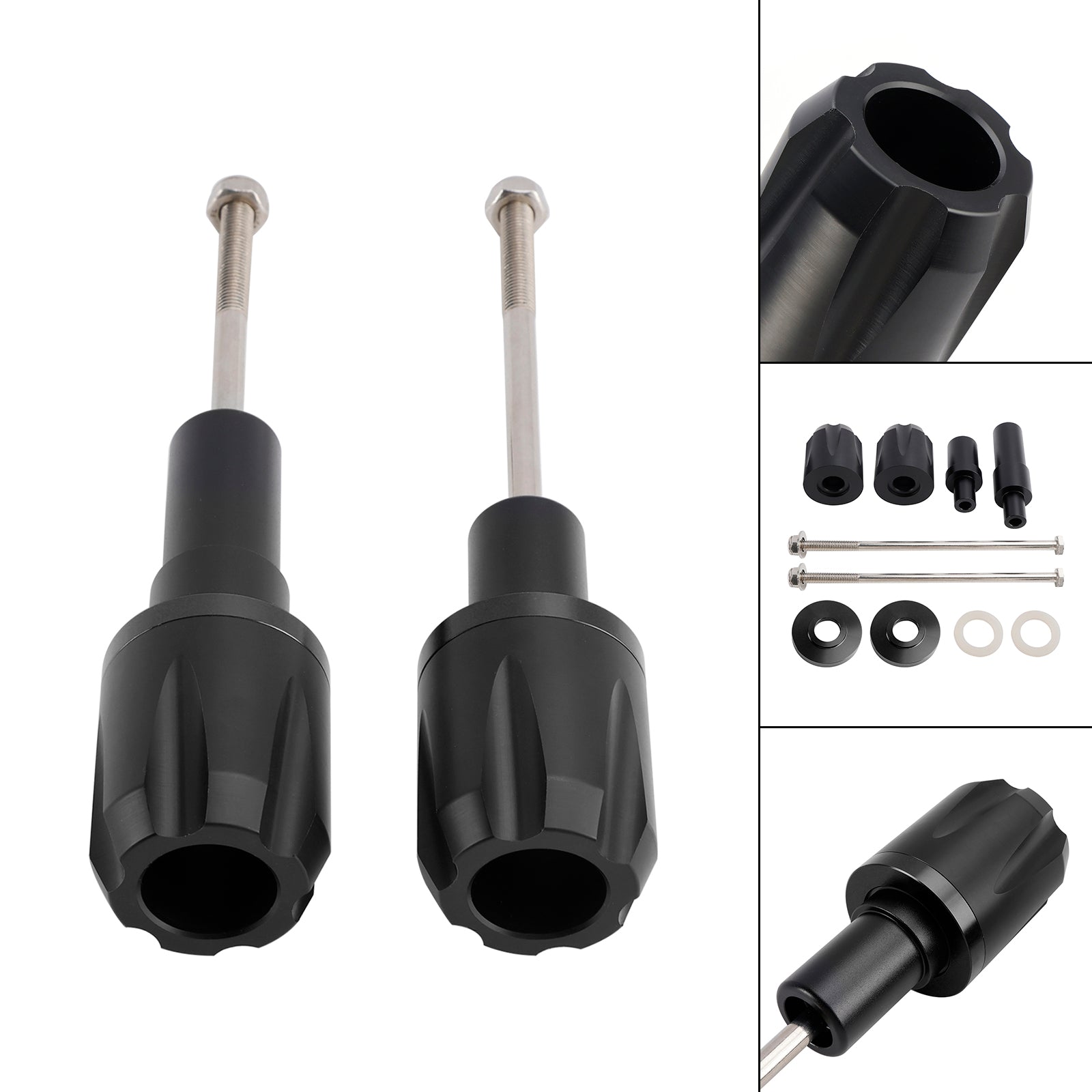 2017-2023 KAWASAKI NINJA 650 FRODO DE ALUMULAÇÃO DE CRAÇA DE CRAÇA PROTEÇÃO DE BLACK BLACK