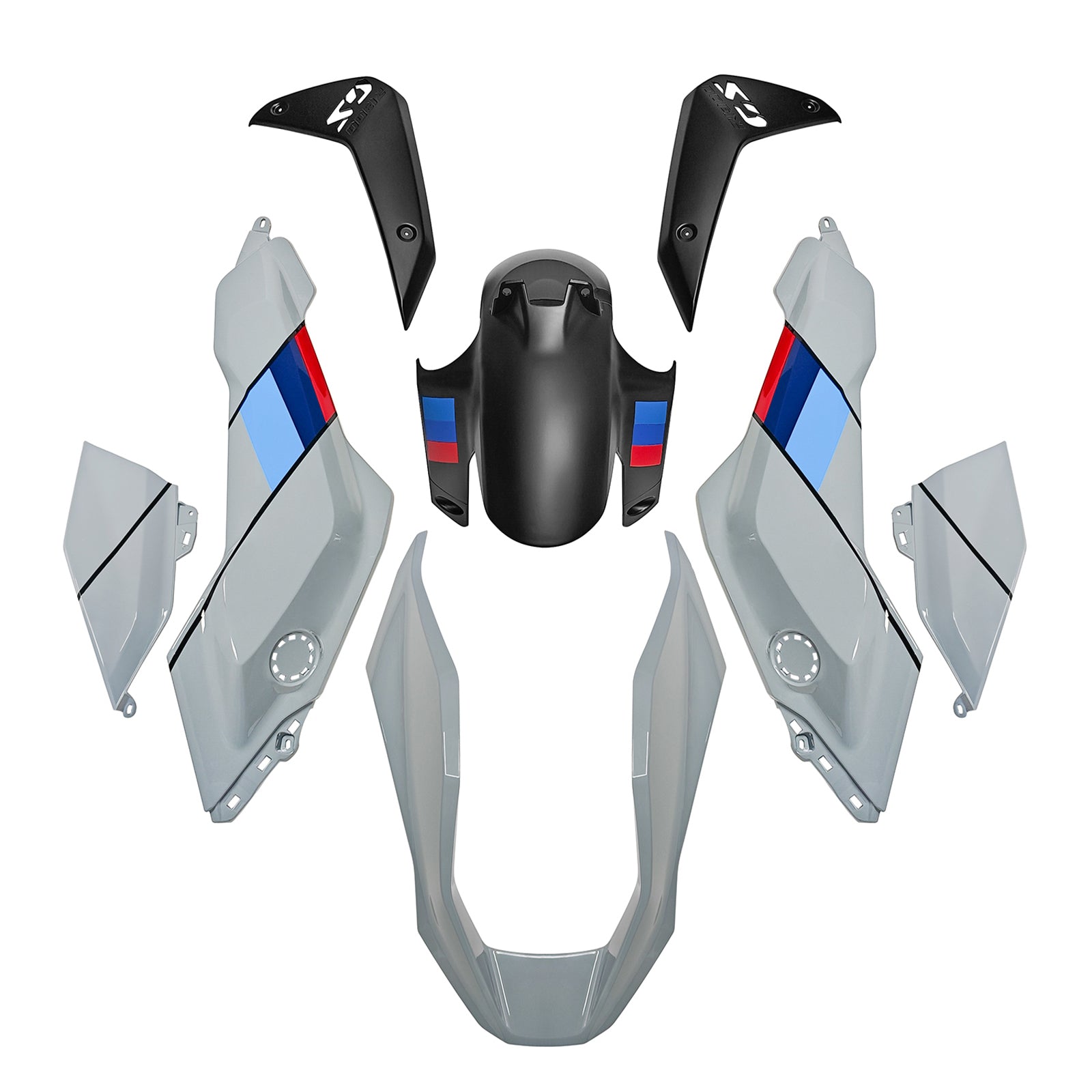 Amotopart 2024-2025 BMW R1300GS Grey Black Fairing Kit