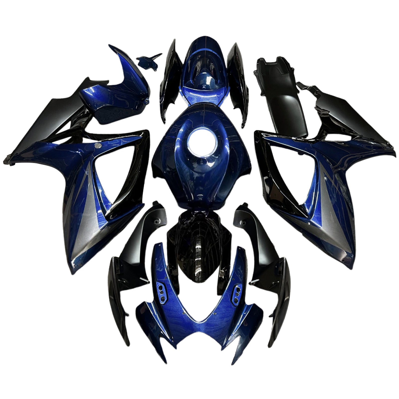 Amotopart 2006-2007 Suzuki GSXR 600/750 Blue Grey Black Fairing Kit