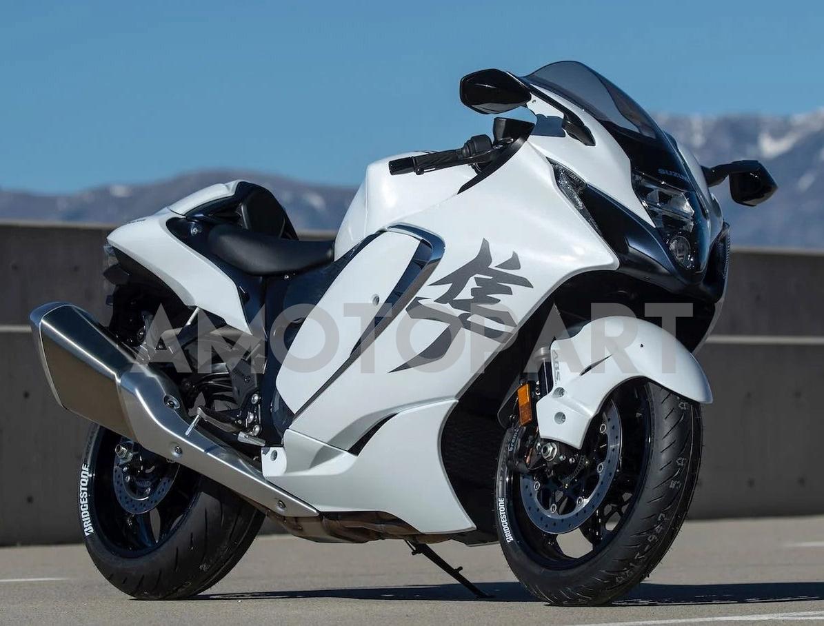 Amotopart 2021-2025 Suzuki Hayabusa GSX1300R White Fairing Kit