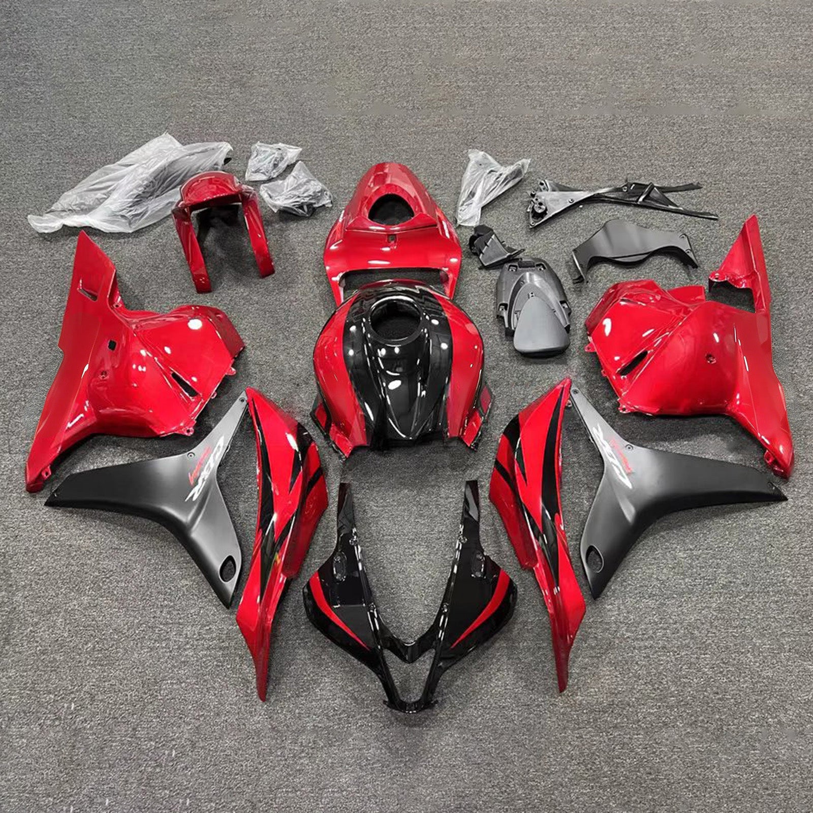 Amotopart 2009-2012 Honda CBR600RR Red Black Fairing Kit
