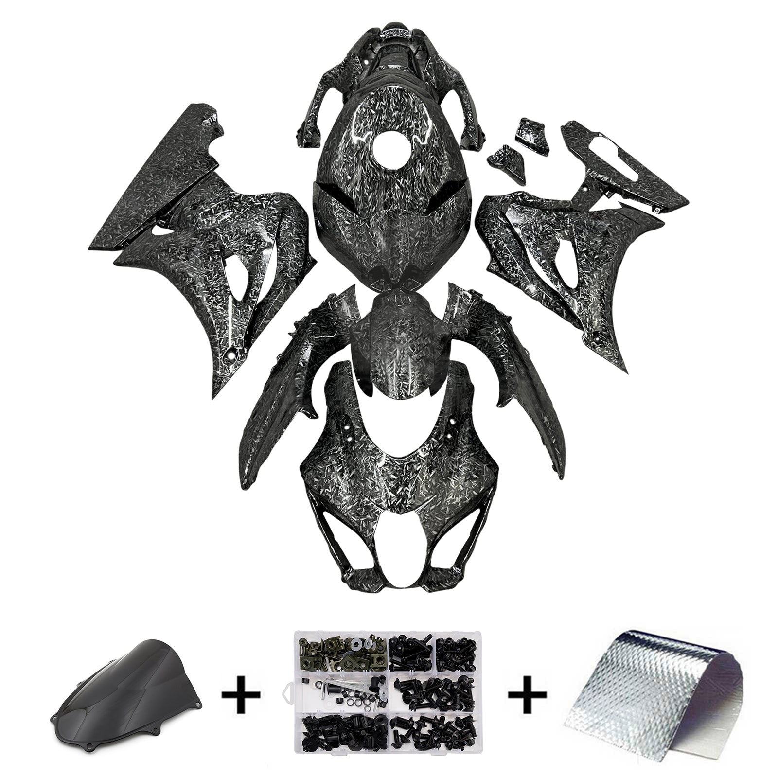 Amotopart 2017-2025 Suzuki GSXR1000 Forged Carbon Fiber Pattern Fairing Kit