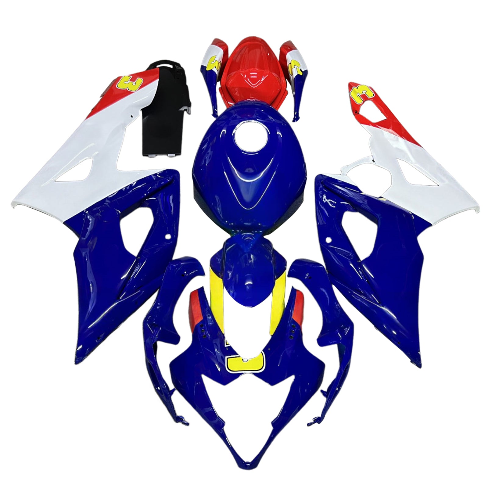 Amotopart 2005-2006 Suzuki GSXR1000 Blue Red White Fairing Kit