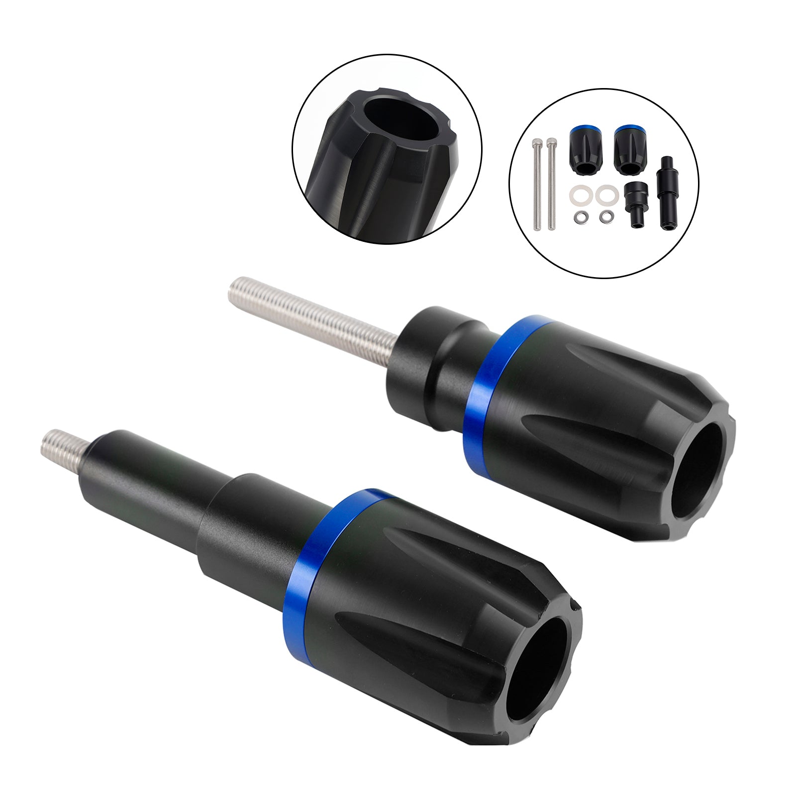 19-23 BMW F900R F750Gs F850Gs Crash Bobbin Protector Slider Aluminum Blue