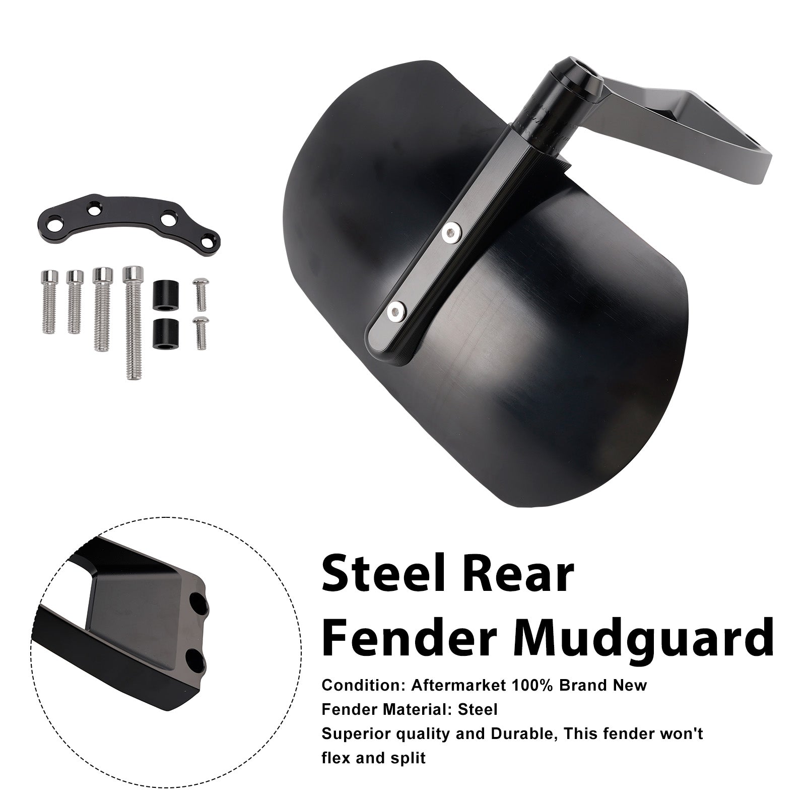 Garde-boue arrière en acier pur pour BMW R12 R12S R nineT Scrambler