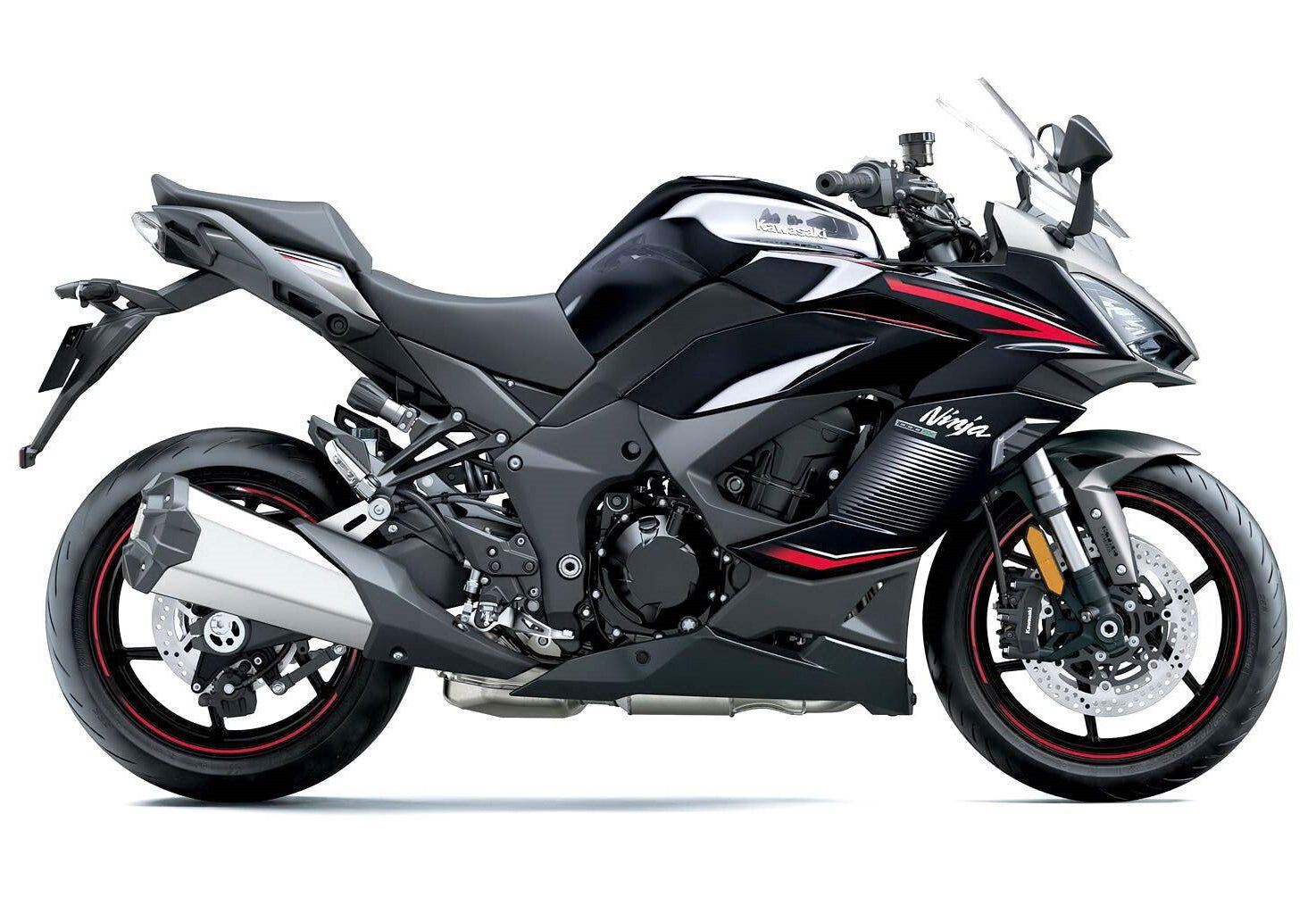 Amotopart 2020-2025 Kawasaki Z1000SX Ninja 1000SX/1100SX Black White Line Fairing Kit