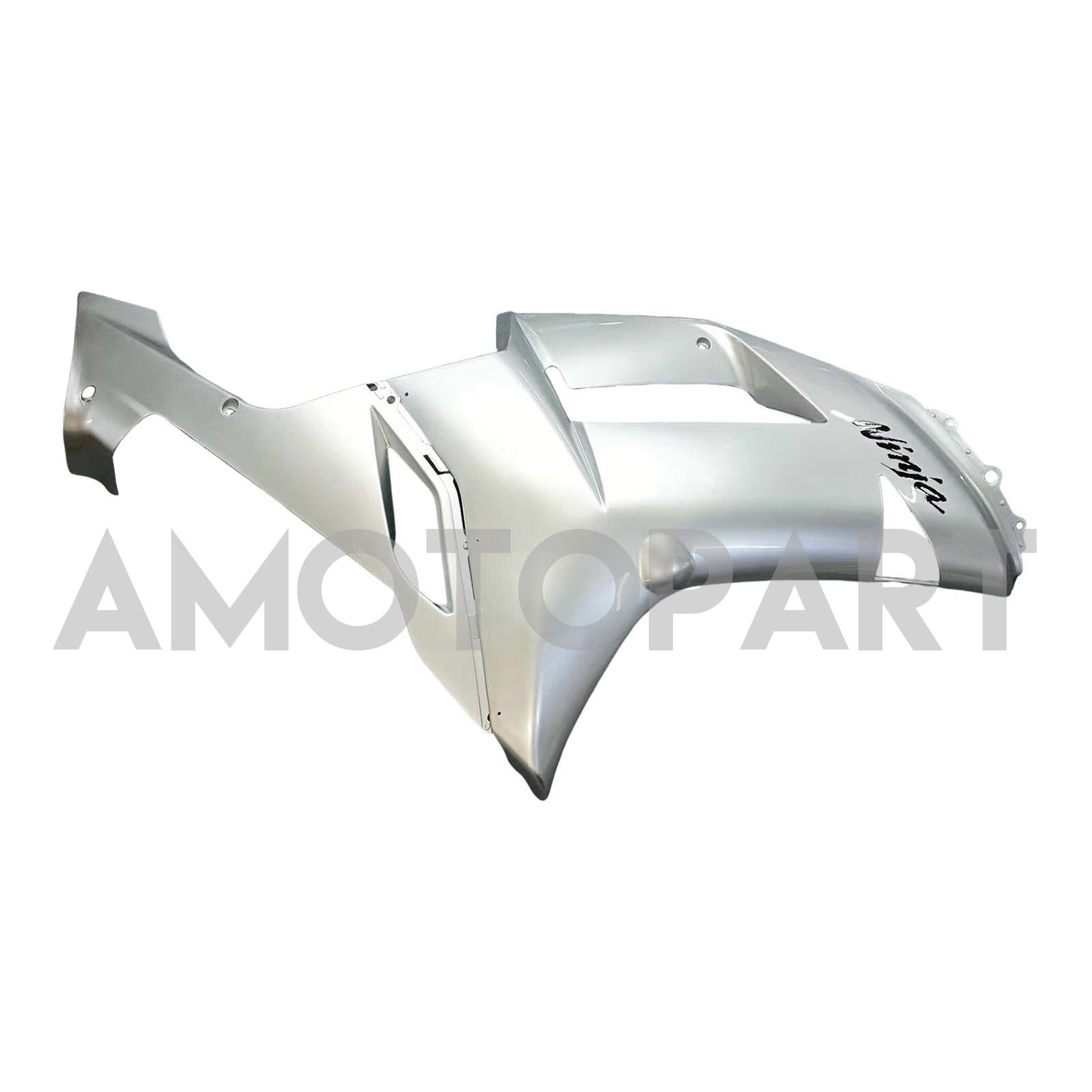 Amotopart 2007-2008 Kawasaki ZX6R 636 Silver Fairing Kit