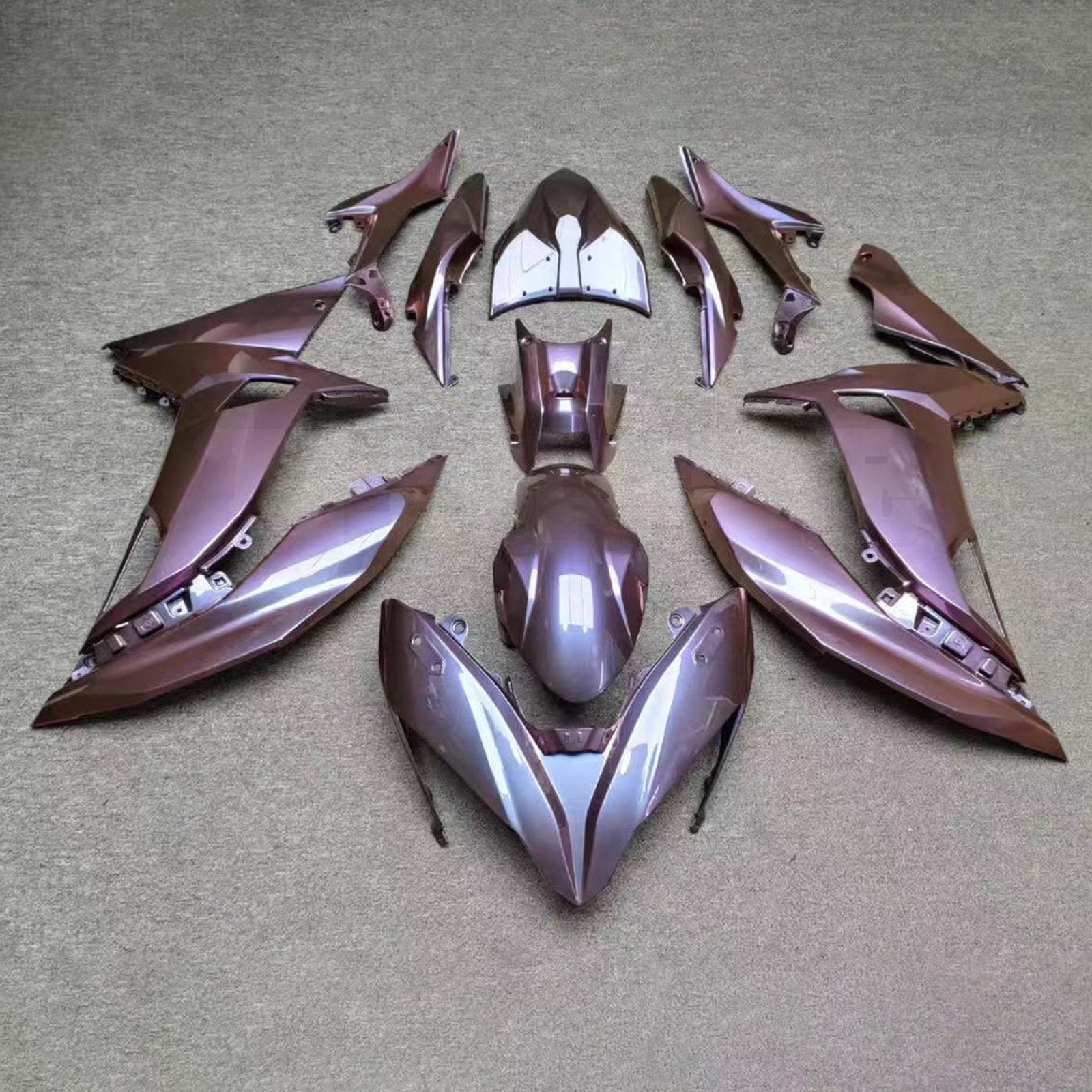 Amotopart 2020-2025 Kawasaki ER6F/Ninja650 Dark Purple Fairing Kit