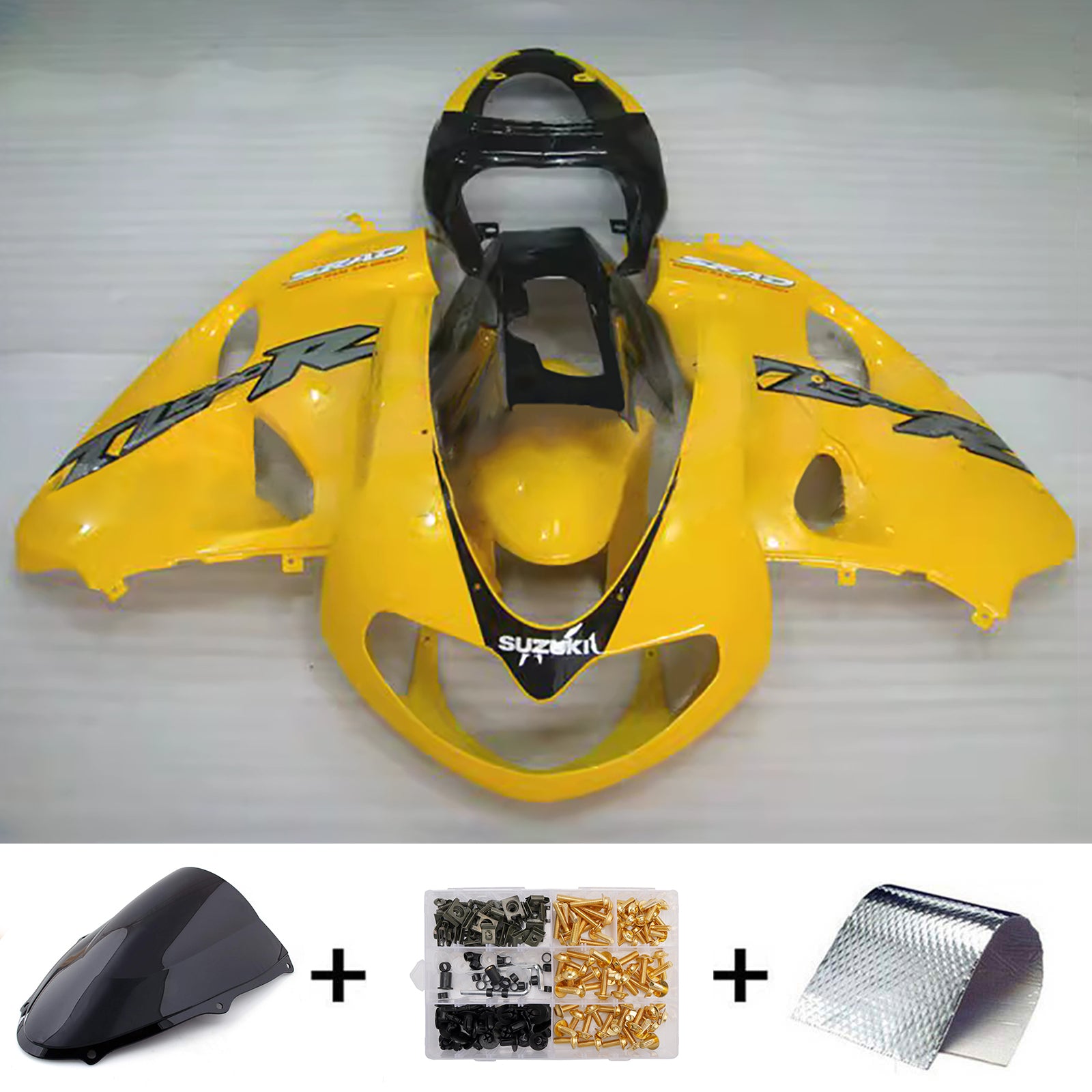 Amotopart 1998–2003 Suzuki TL1000R Gelbgraues Verkleidungsset