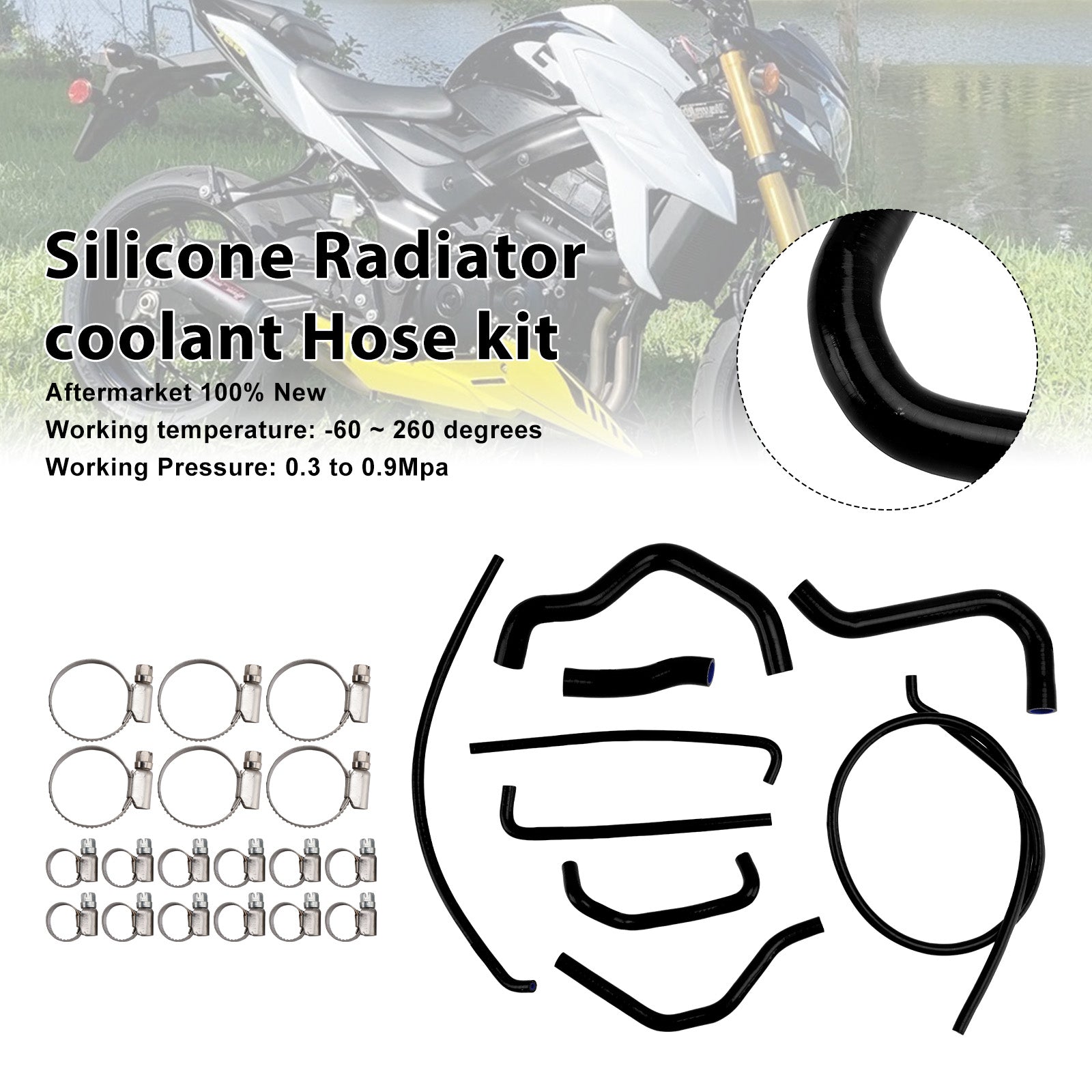 17-25 Suzuki GSX-S750 /Z 20 Silicone Radiator coolant Hose kit
