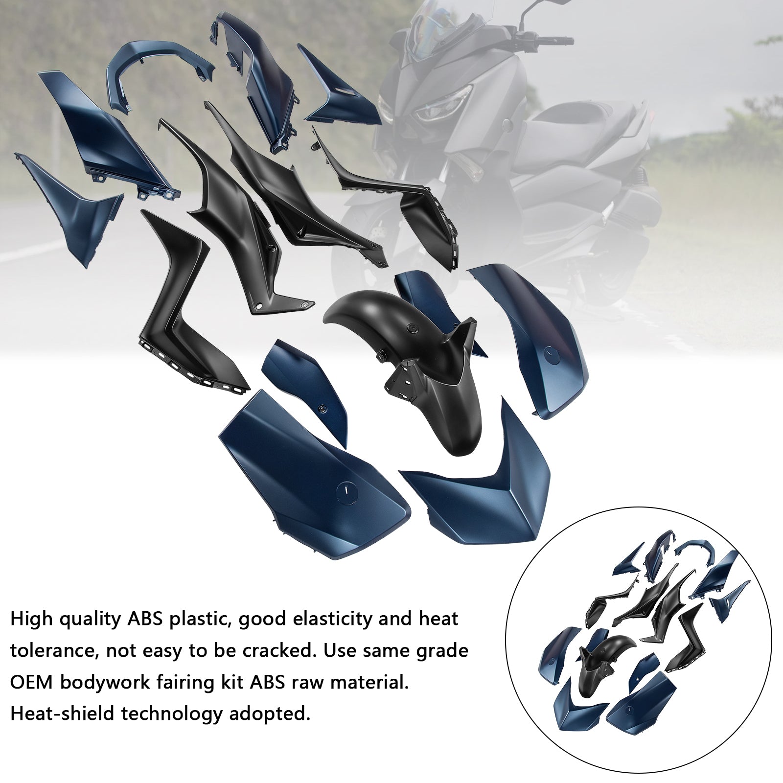 Amotopart 2023-2024 Yamaha x Max 300 Kit de carénage