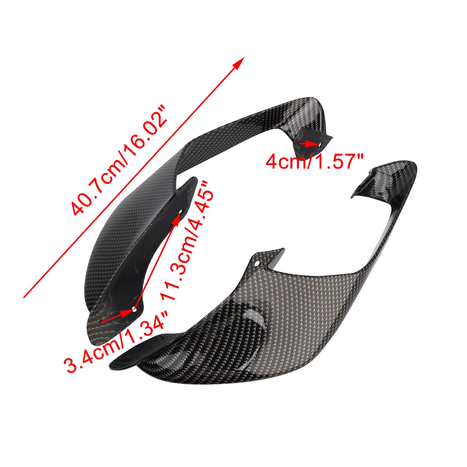 2021-2024 Yamaha YZF R1 R1M Voorzijde Winglets Vleugels Spoiler Kuip