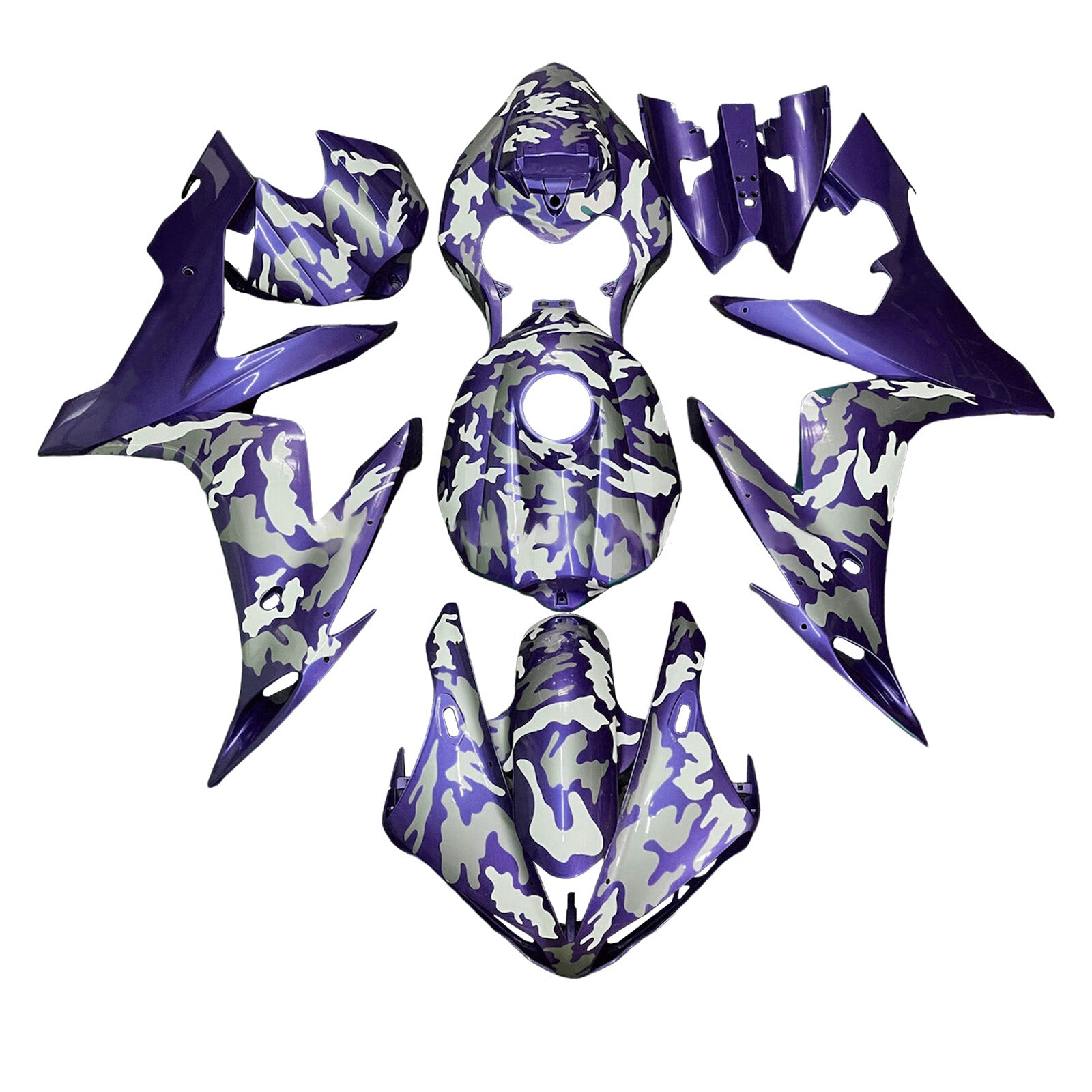 Amotopart 2004-2006 Yamaha YZF-R1 Purple Grey Fairing Kit