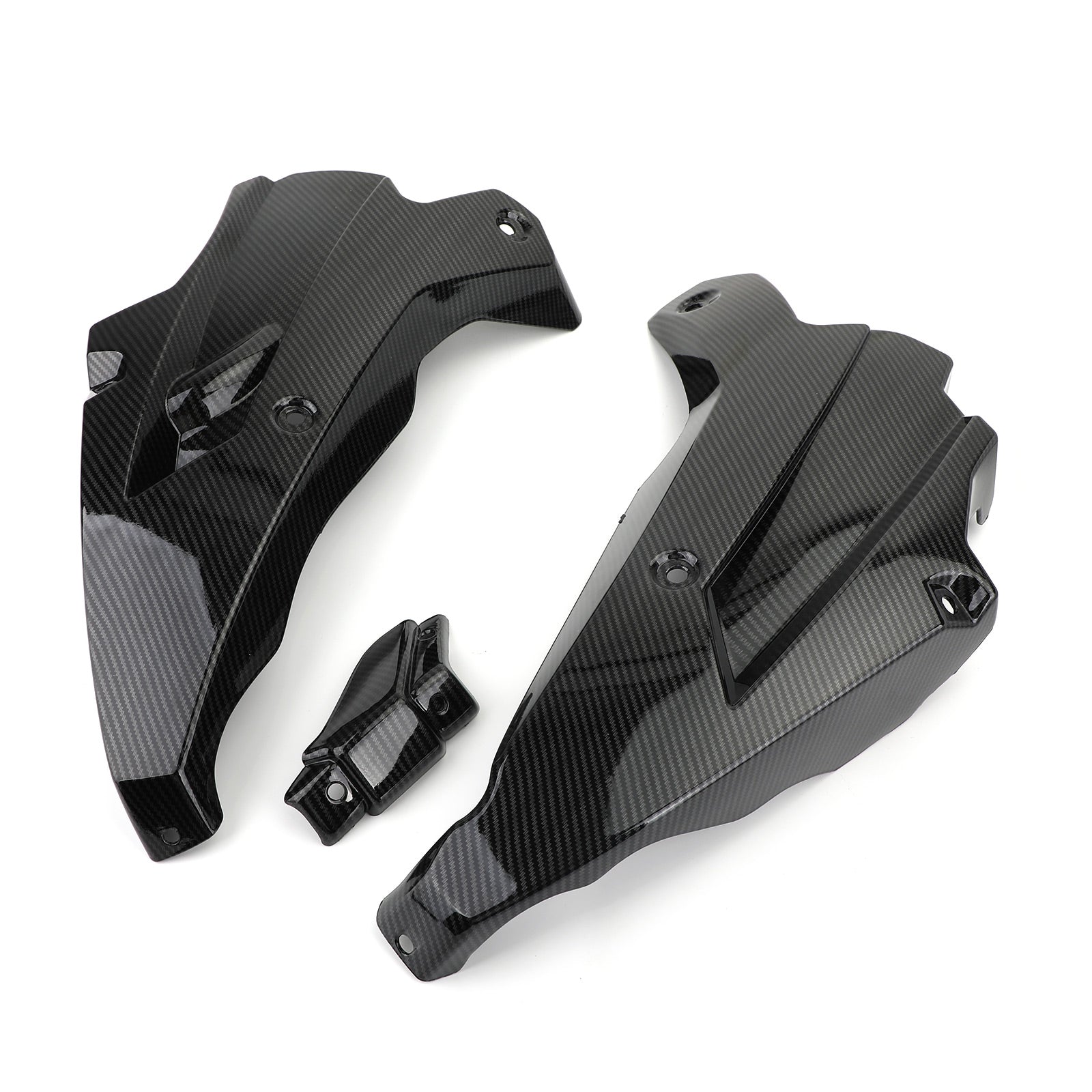 17-19 Kawasaki Z900 lateral capa de carbono inferior