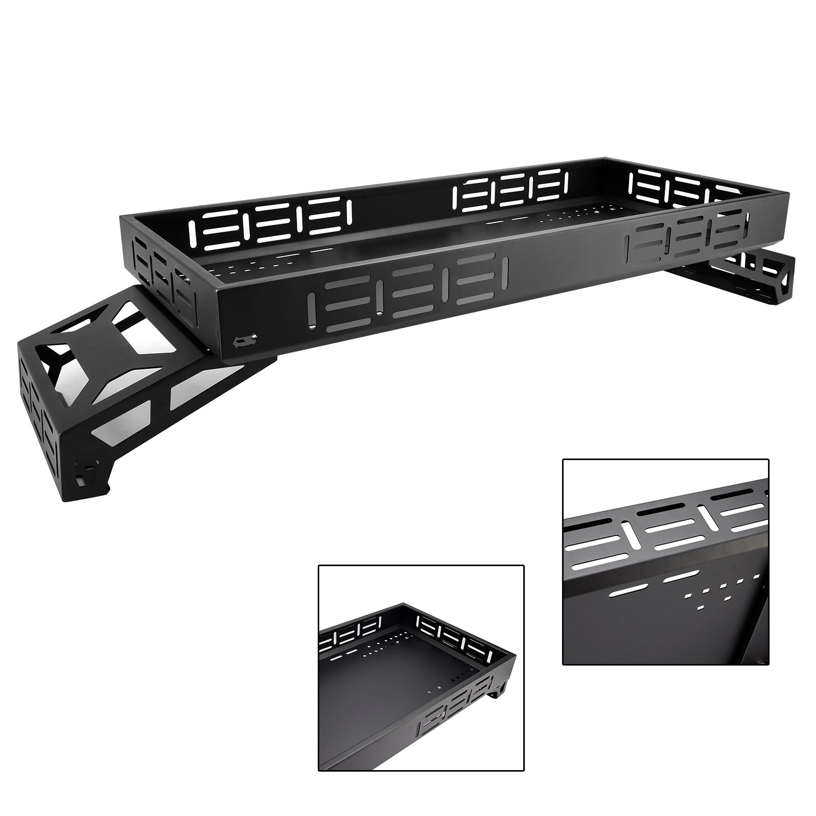Universal Utv Raised Metal Full-Bed Rack Steel For Polaris Ranger 900 Xp General
