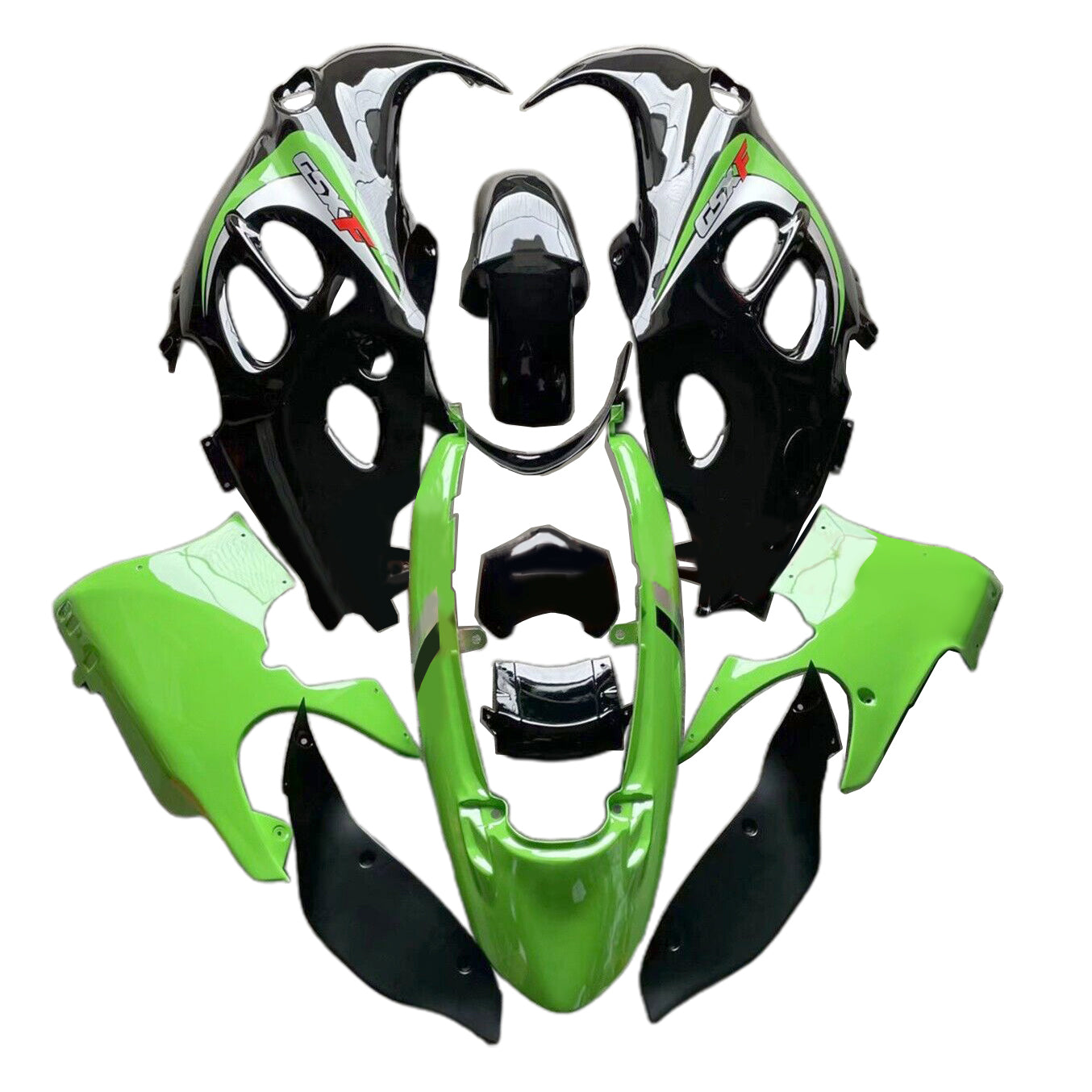 Amotopart 2003-2006 Suzuki Katana GSX600F GSX750F Green&Black Fairing Kit