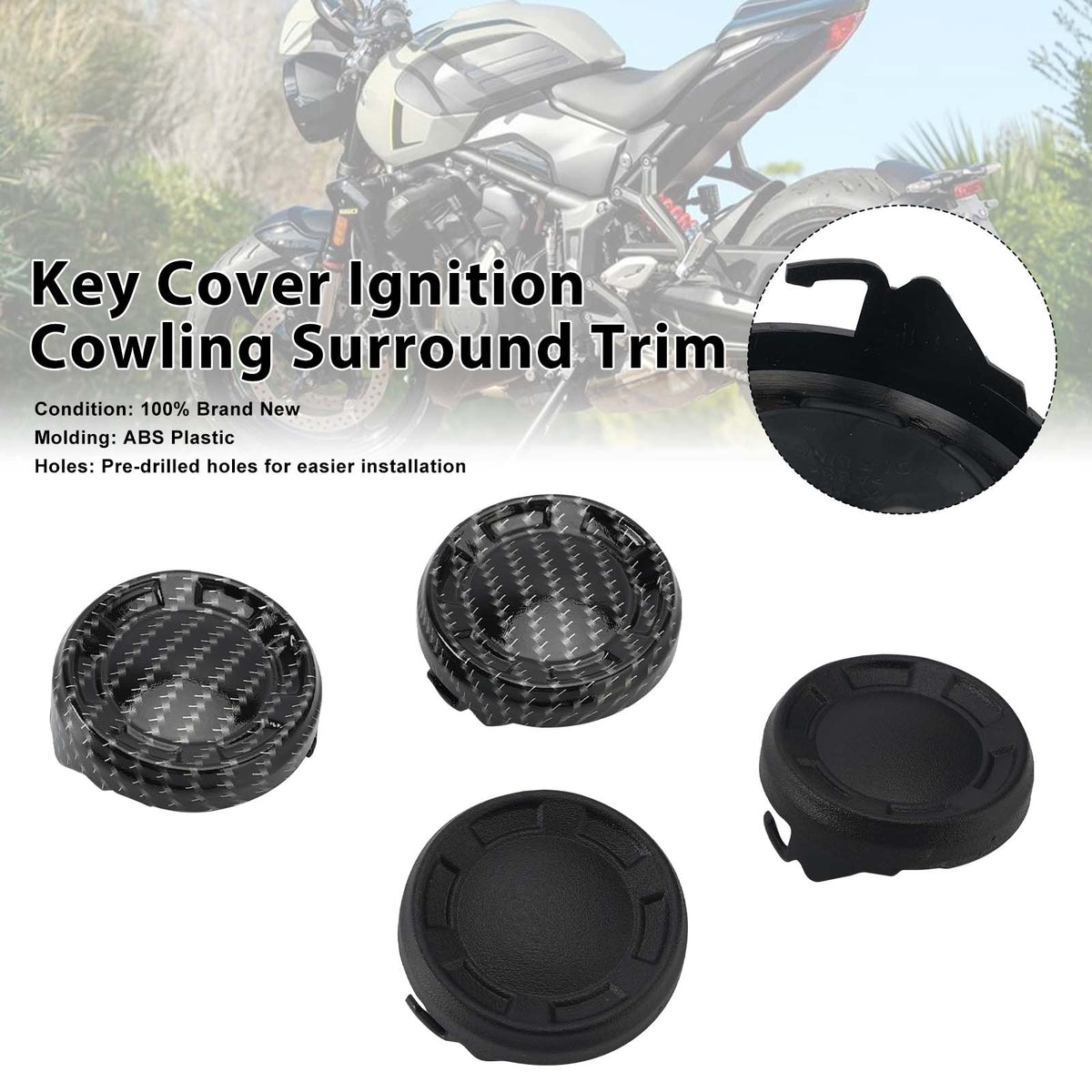 660 22-25 800 25-27 Trident Key Cover Ignition Cowling Surround Trim