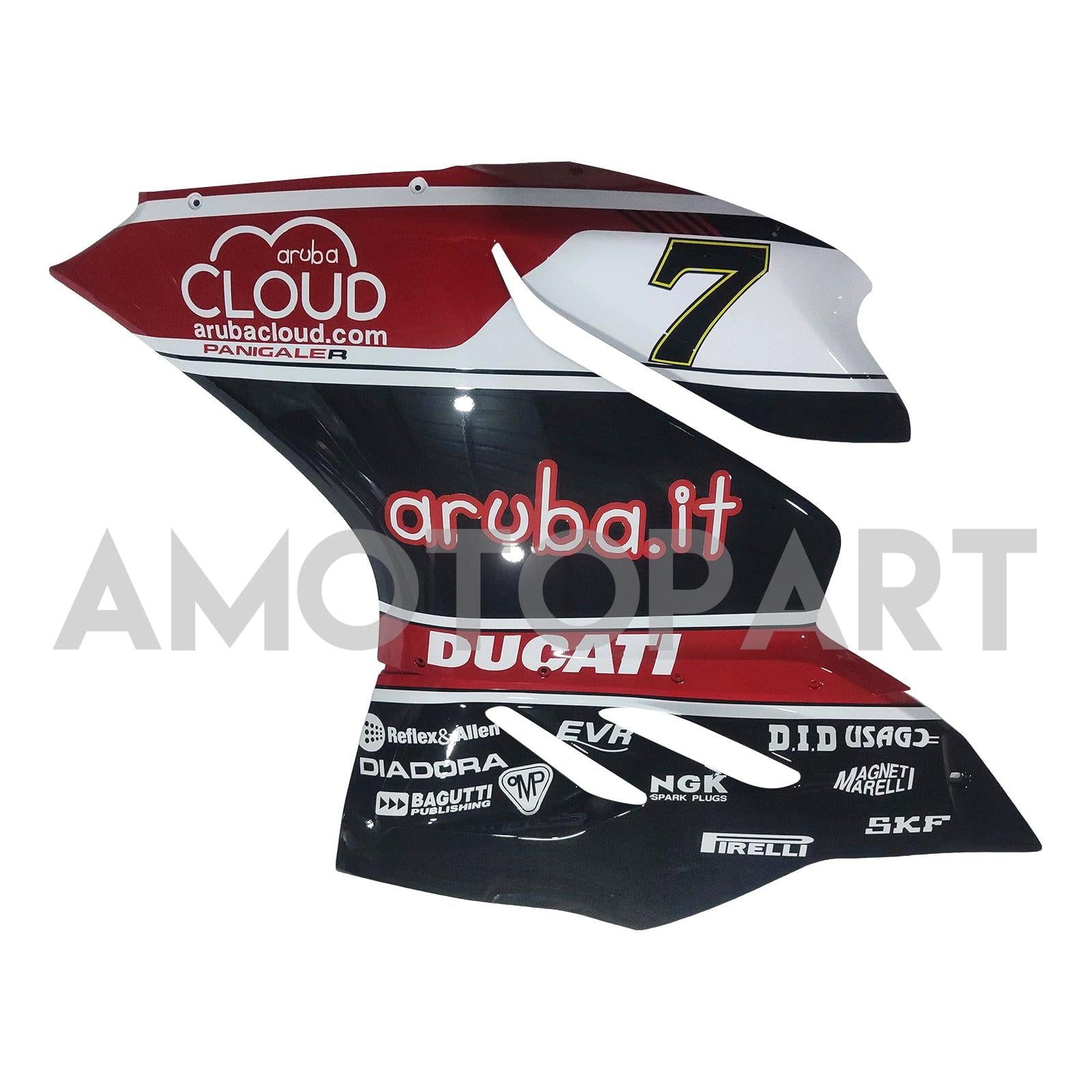 Amotopart 2012-2015 Ducati 899 Glänzende rote schwarze weiße Verkleidung Kit