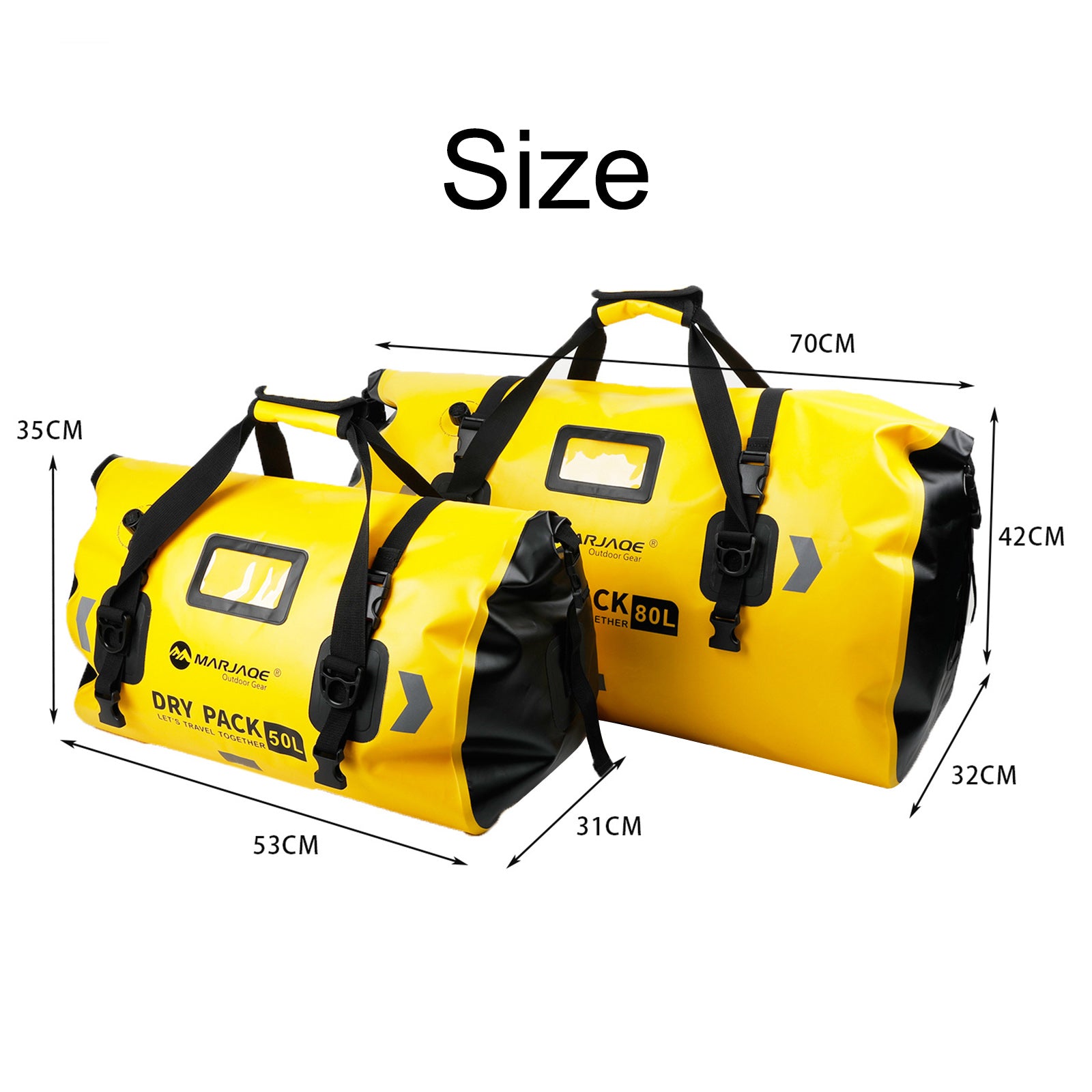 Motorbike Tail Bag Side Saddlebag Tail Bag Luggage Pouch Storage 50L Yellow