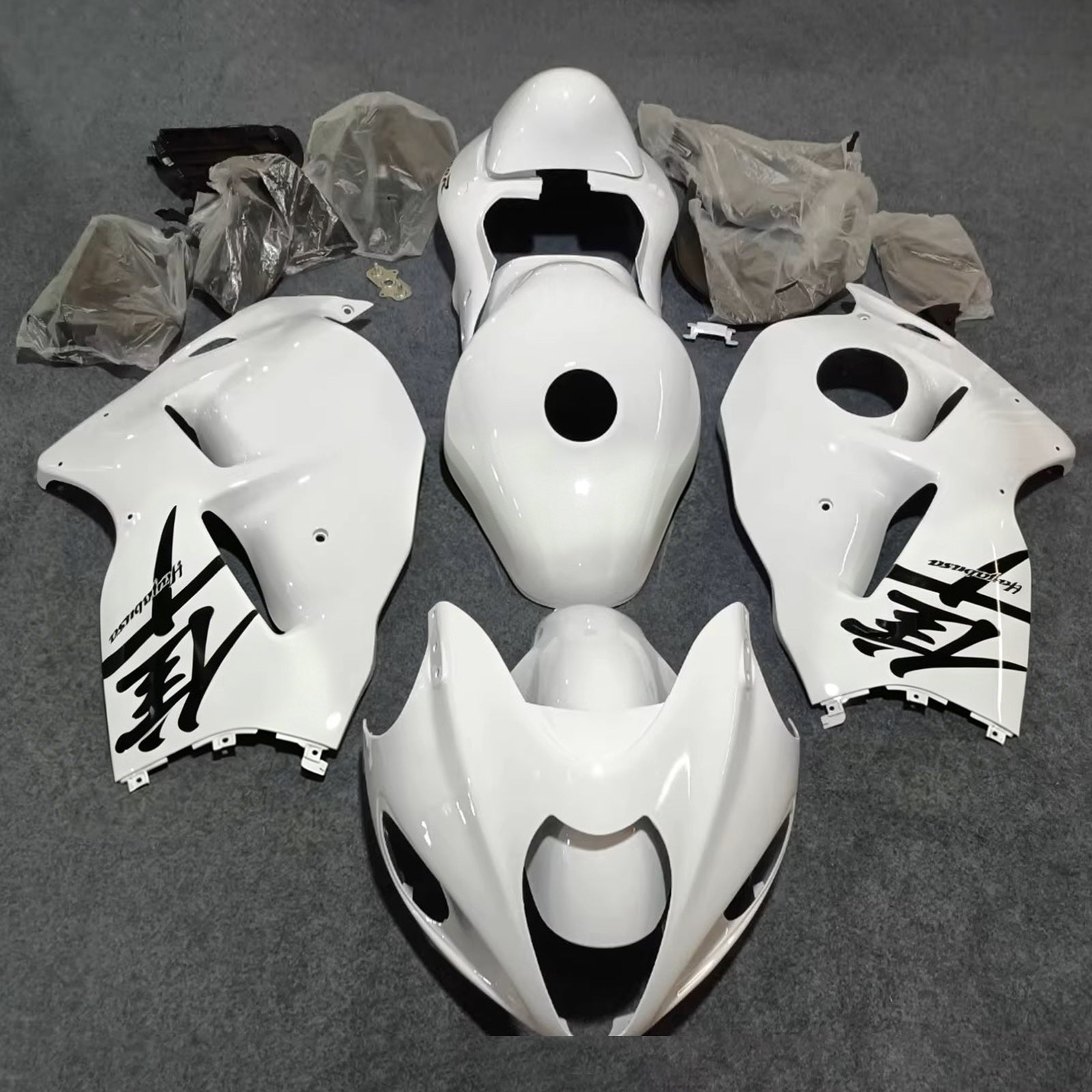 Amotopart 1999-2007 Suzuki Hayabusa GSX1300R White Fairing Kit