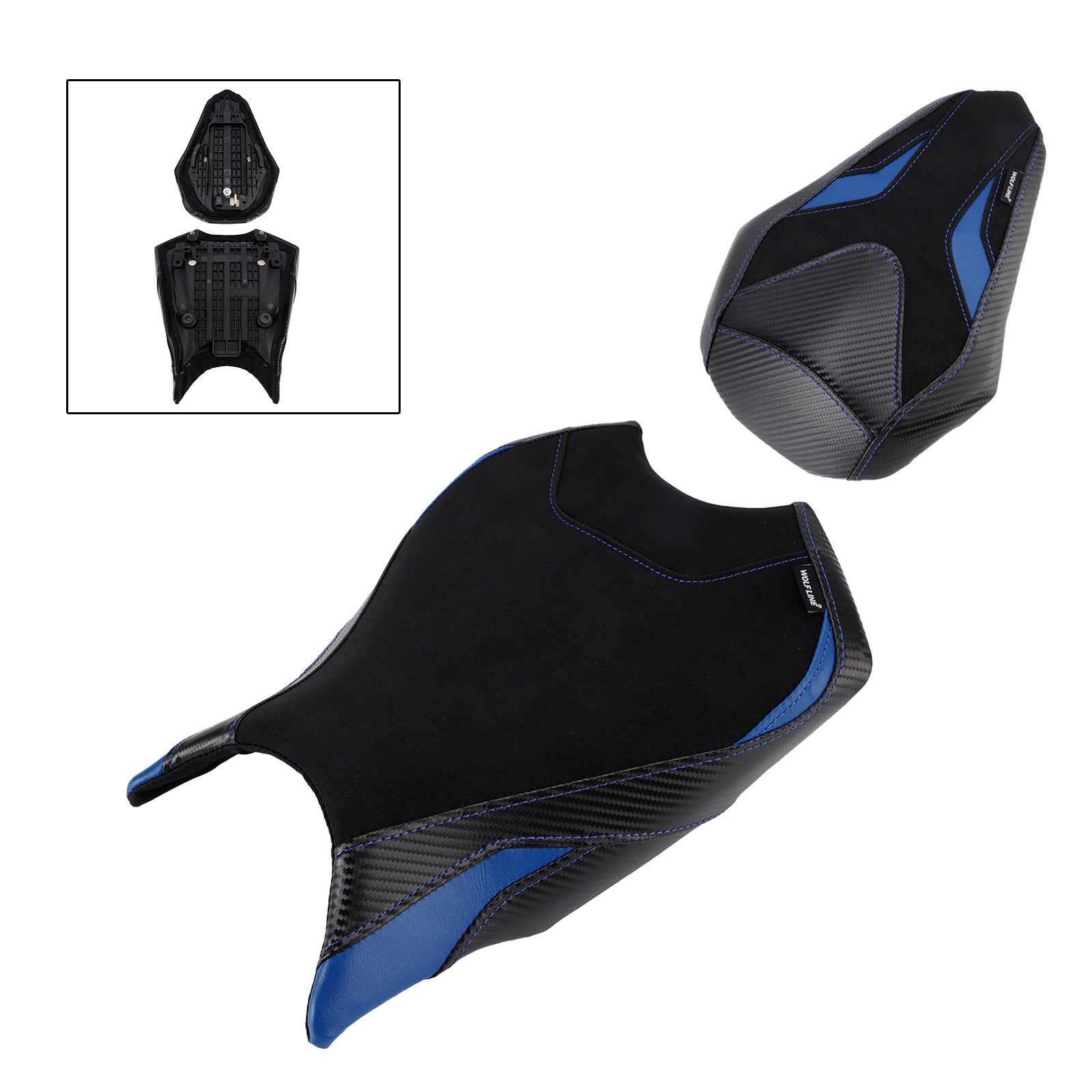2017-2024 Honda Cbr250Rr Lower Front W/ Rear Seat Driver Pillion Blue