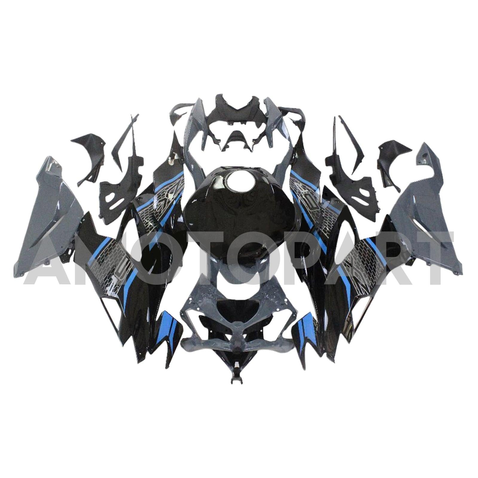 Amotopart 2019-2023 Kawasaki ZX6R Black Grey Abzugskit