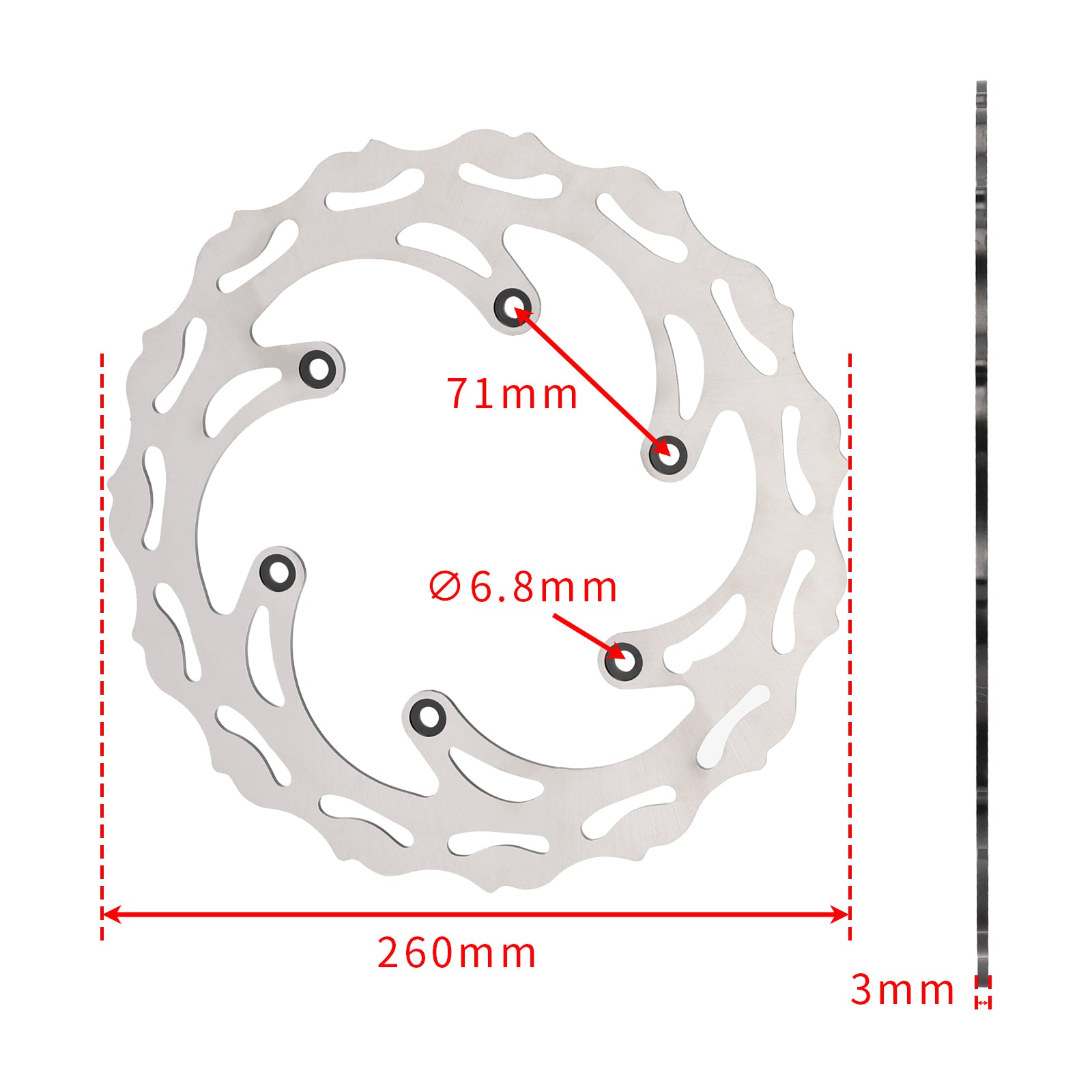 125 150 200 250 300 350 400 450 520 EXC XC MX SX Front Rear Brake Disc Set