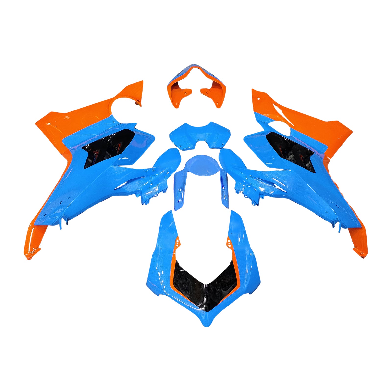 Amotopart Ducati 20-21 V4 V4S Blosy Blue Orange Fairing Kit