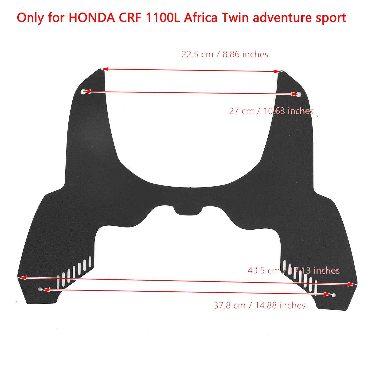 Deflector de corriente ascendente Areyourshop Forkshield apto para HONDA CRF 1100L Africa Twin adv. deporte 2020