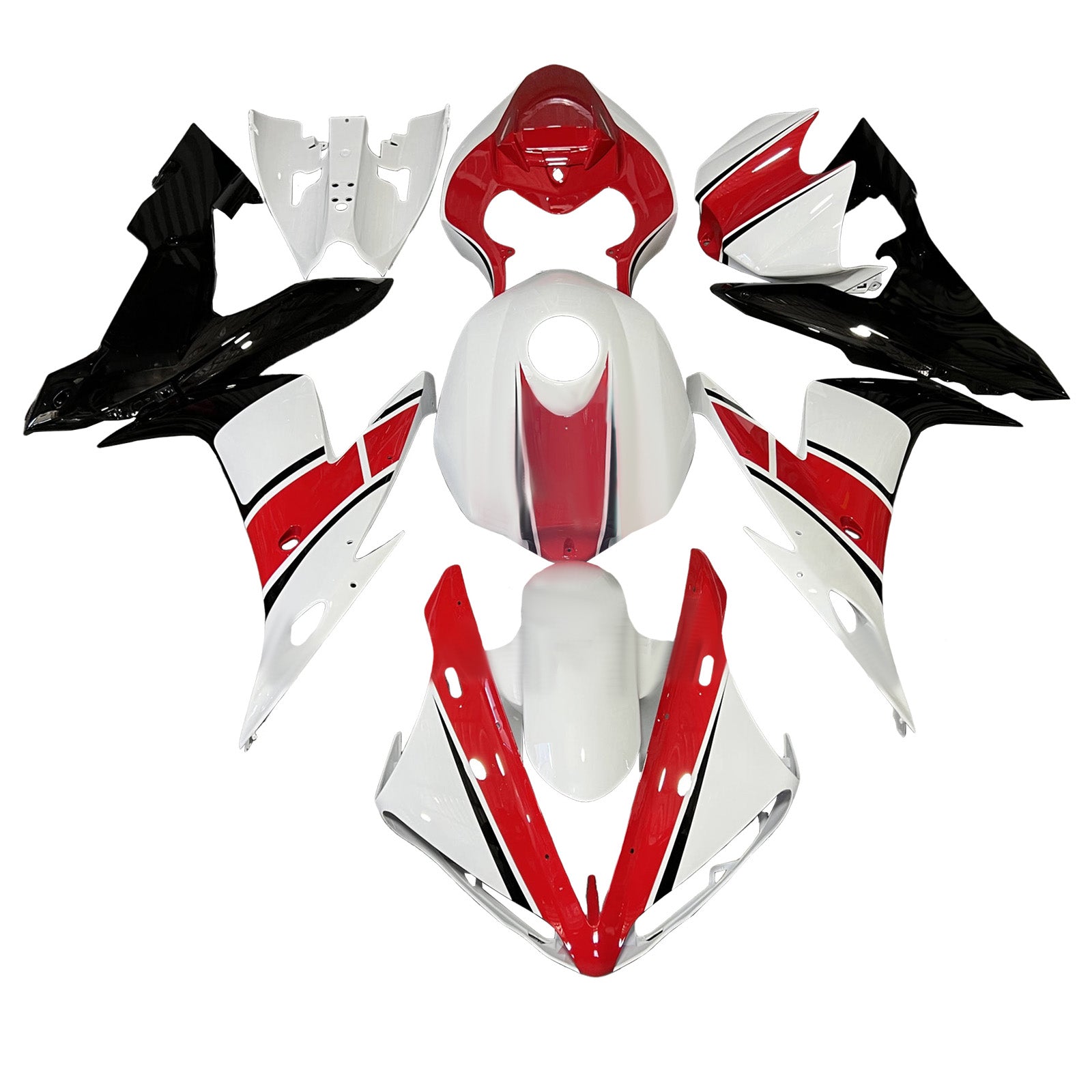 Amotopart 2004-2006 Yamaha YZF-R1 Red White Fairing Kit