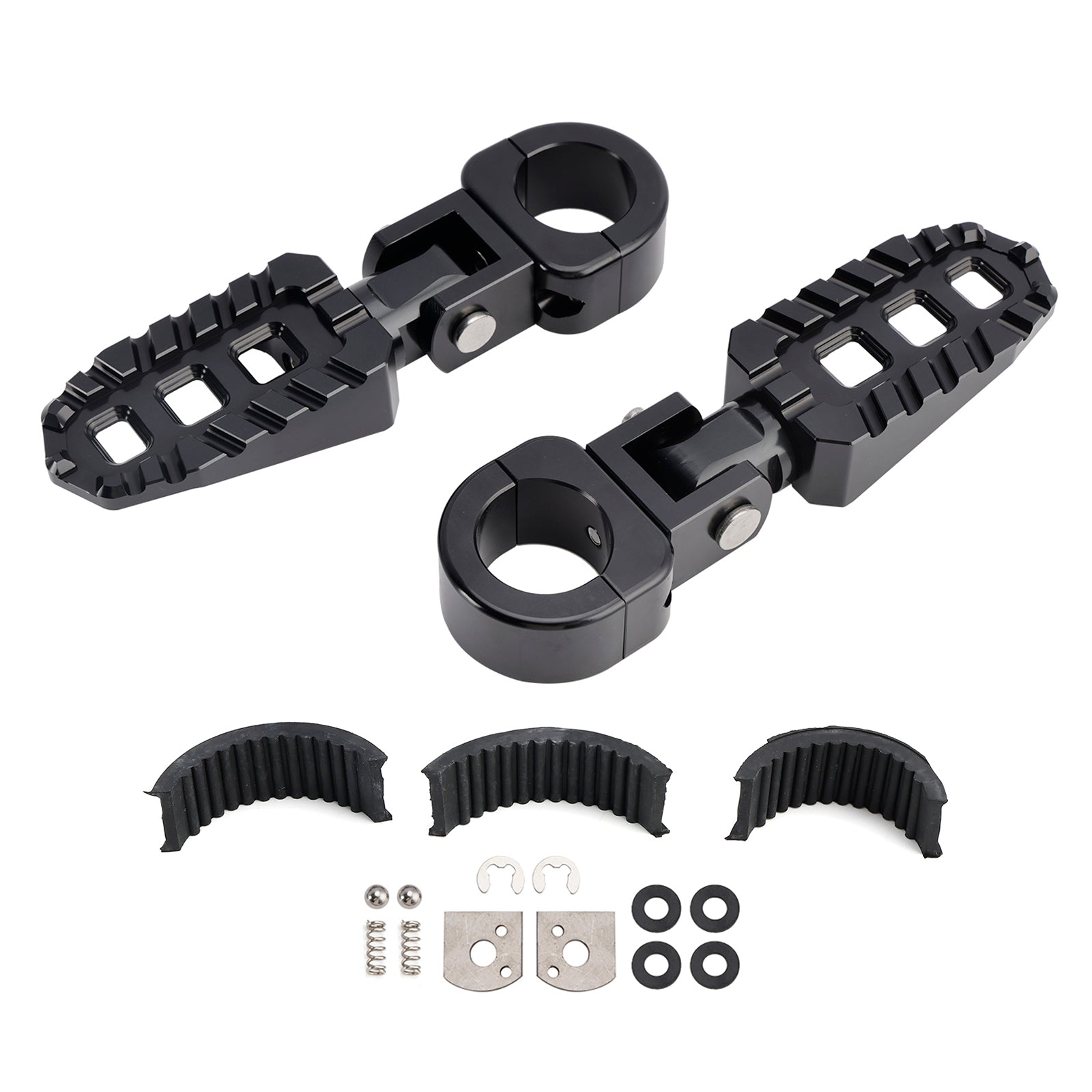 Apoios para os pés dianteiros universais, apoios para os pés adequados para motocicletas com 1.25" barras